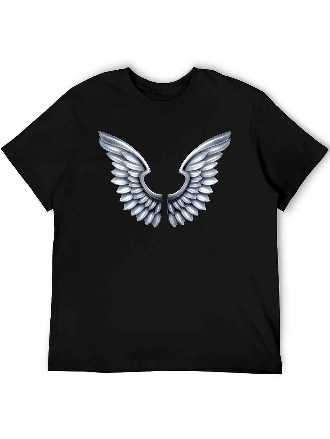Winged Graphic Tee - Black Cotton Comfort