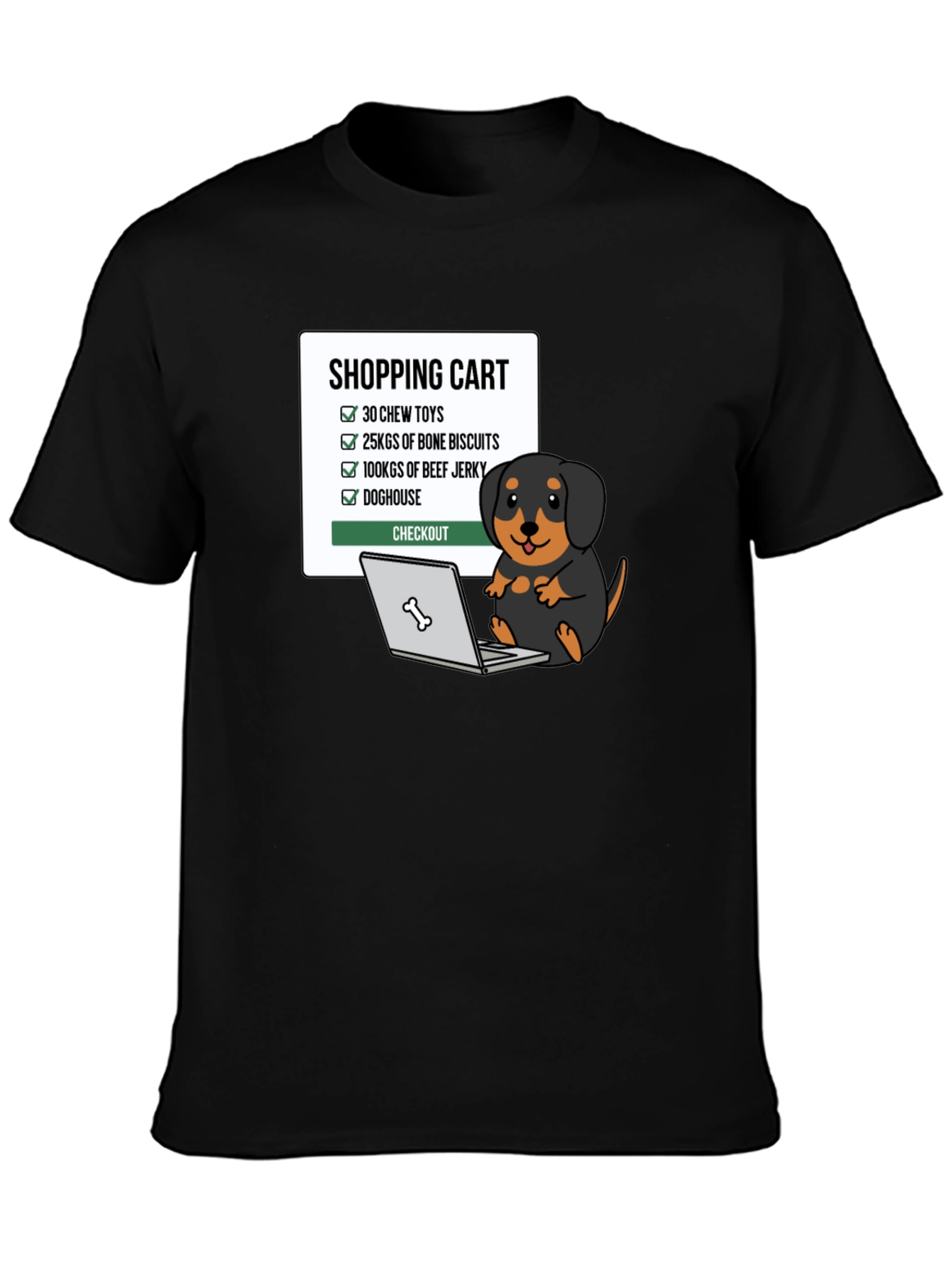 Dogs Shopping List T-Shirt