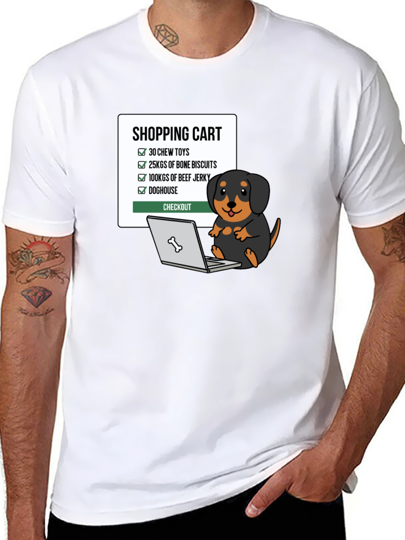 Dogs Shopping List T-Shirt