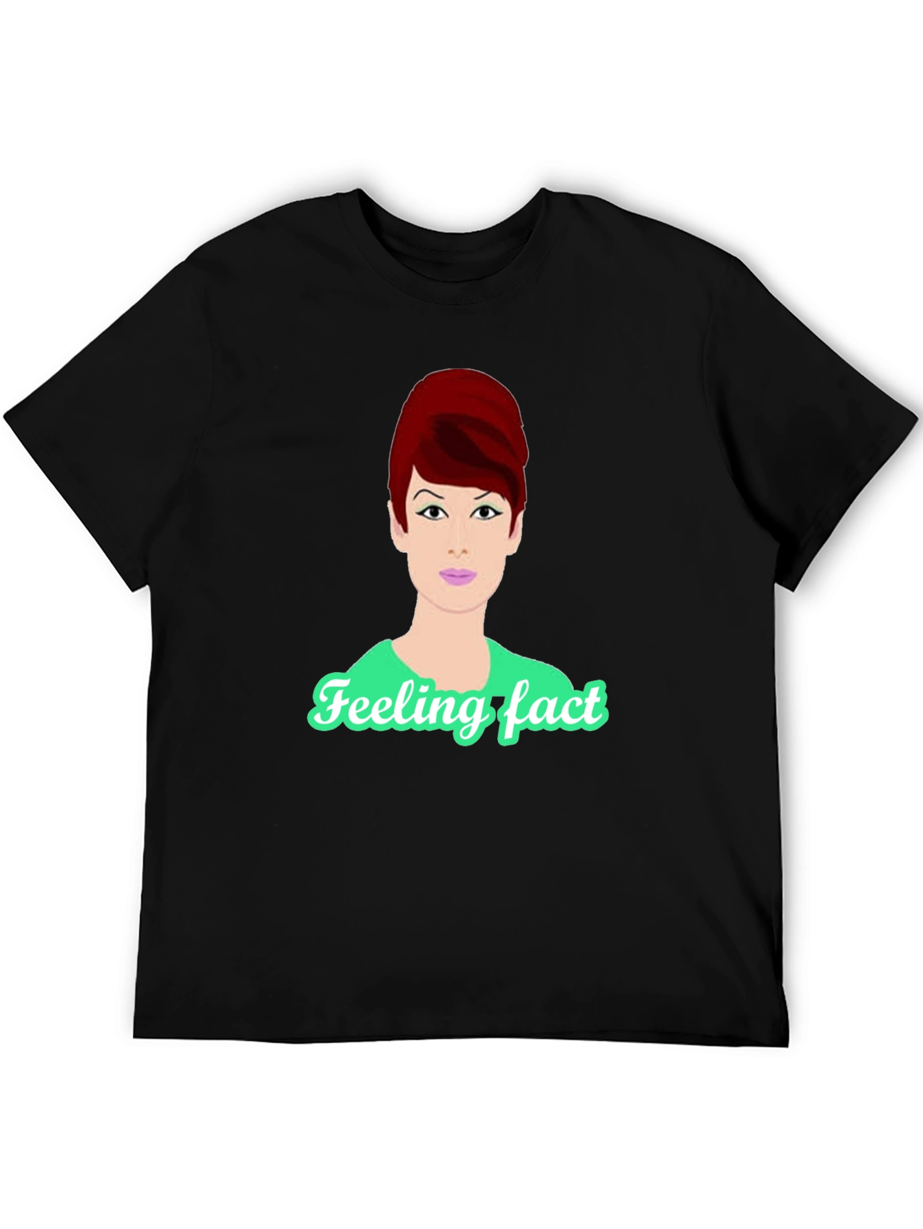 Retro Style T-Shirt with Cartoon Audrey Hepburn Design