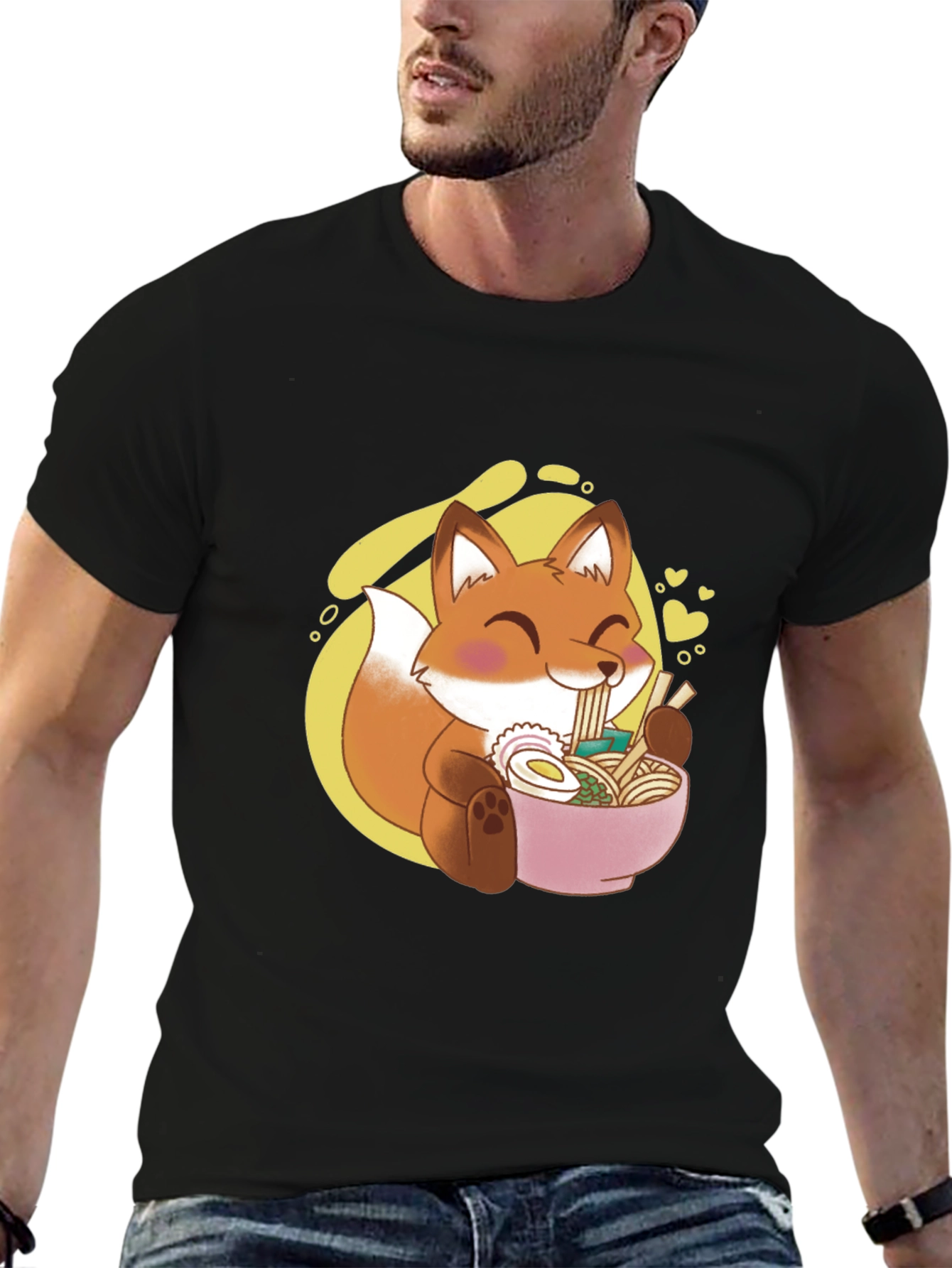 Fox Ramen T-Shirt - Cute Anime Style