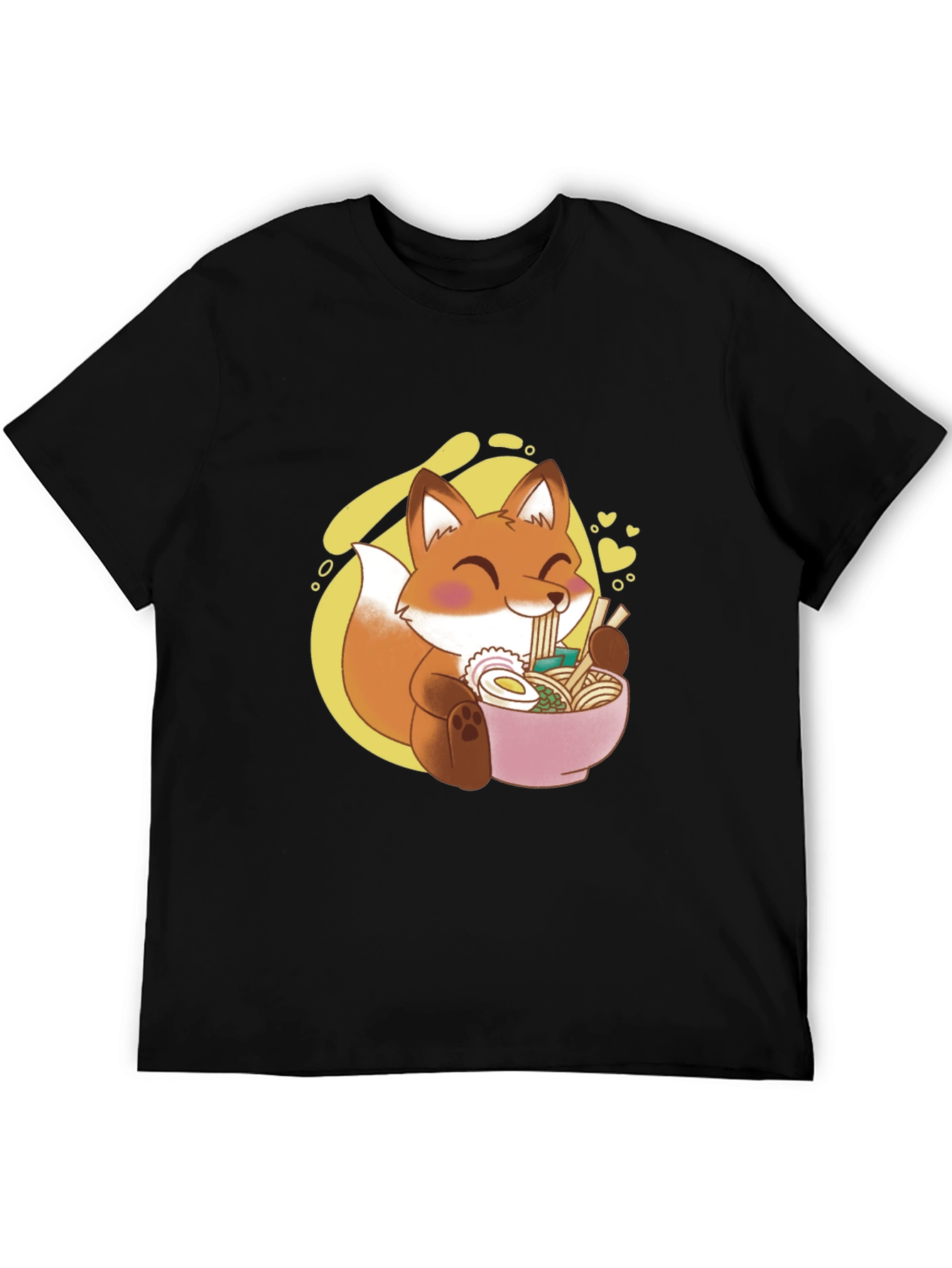 Fox Ramen T-Shirt - Cute Anime Style