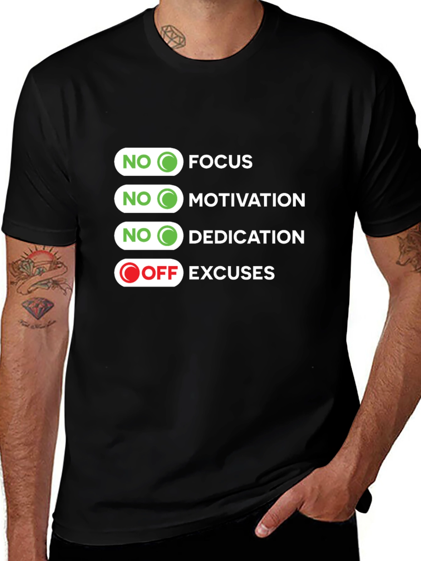Motivational T-Shirt: No Focus Motivation Dedication