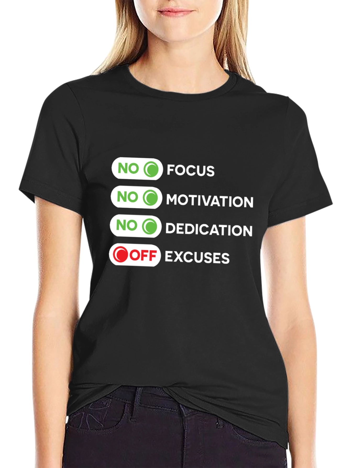 Motivational T-Shirt: No Focus Motivation Dedication