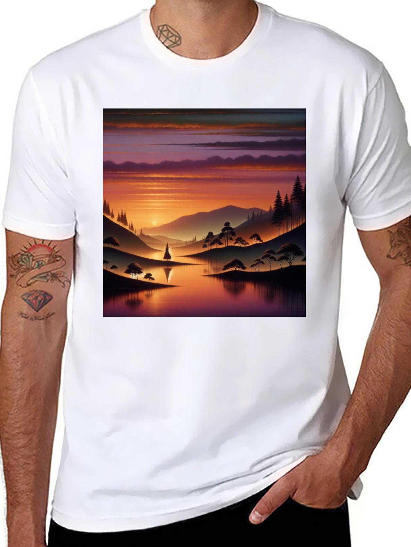 Sunset Lake Graphic Tee