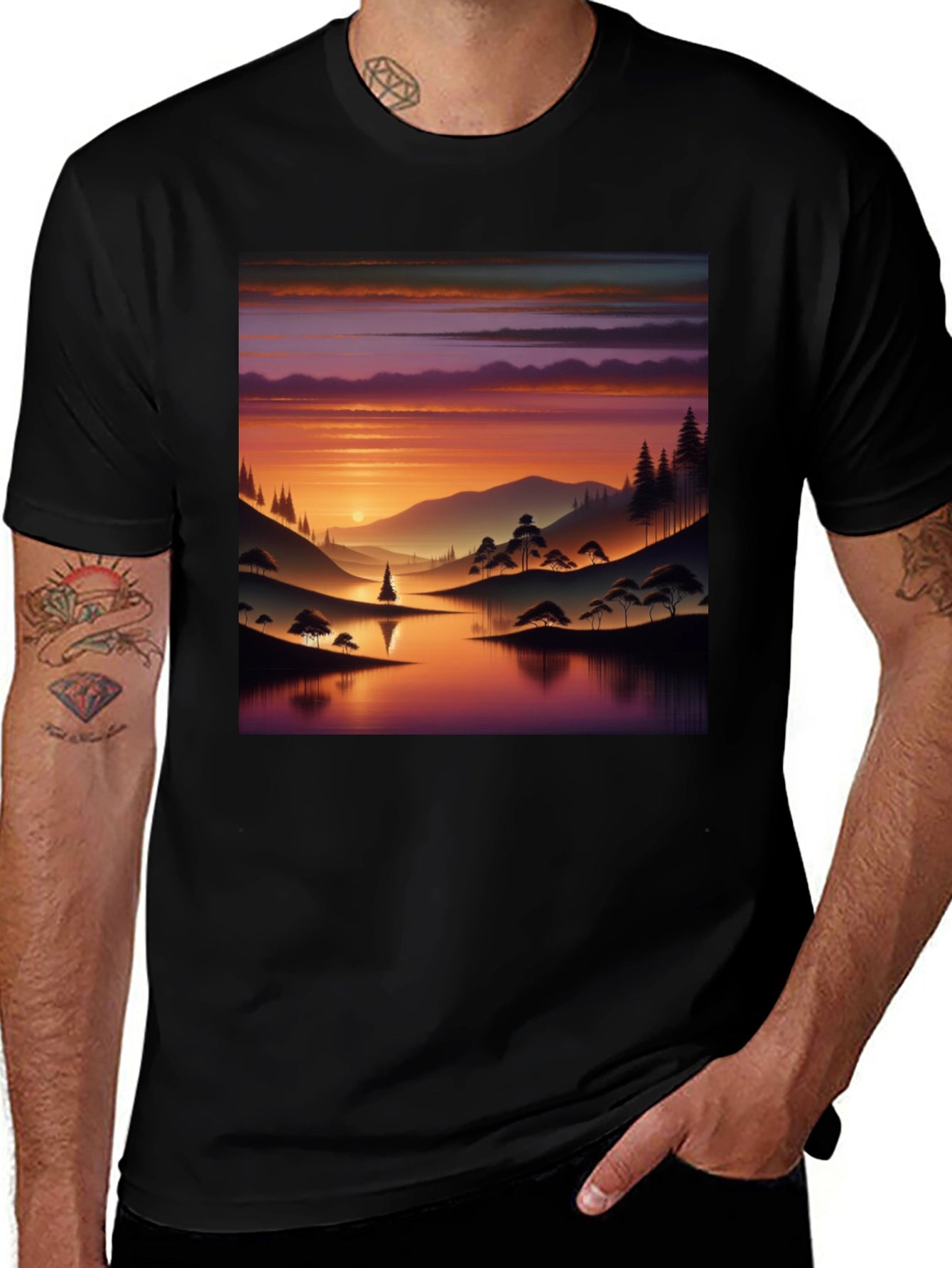Sunset Lake Graphic Tee