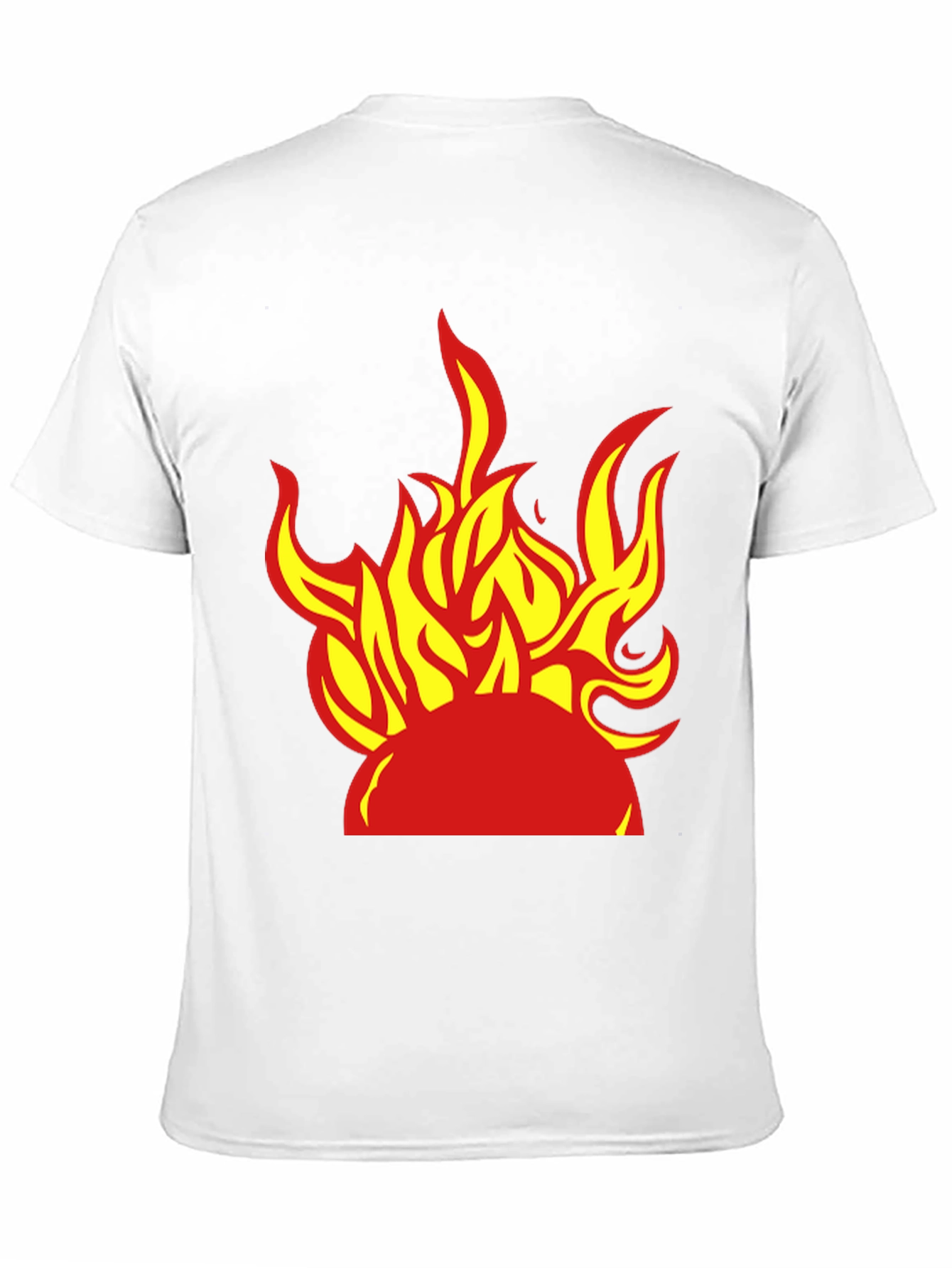 Fiery Graphic Tee - Bold Flame Design
