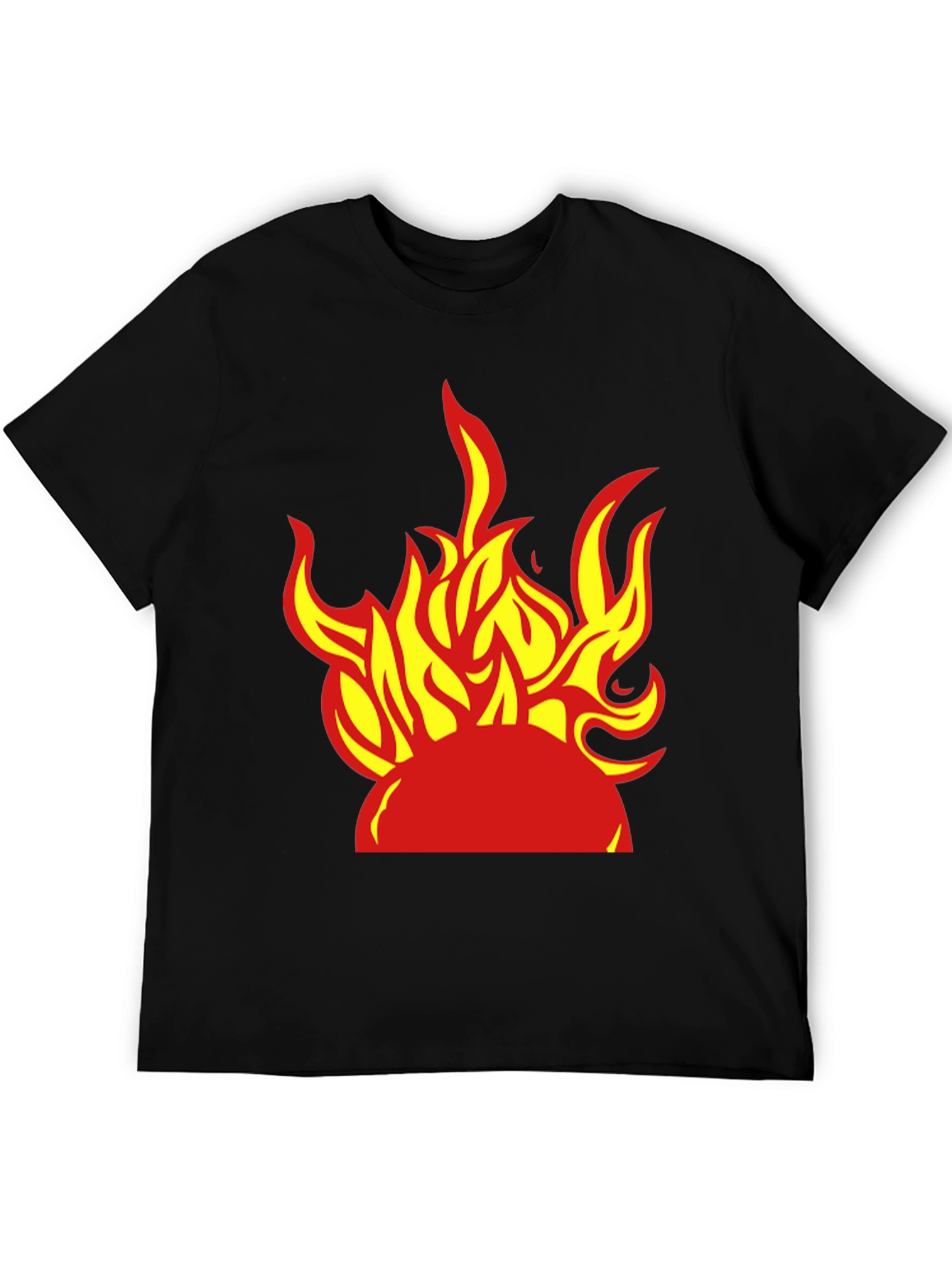 Fiery Graphic Tee - Bold Flame Design
