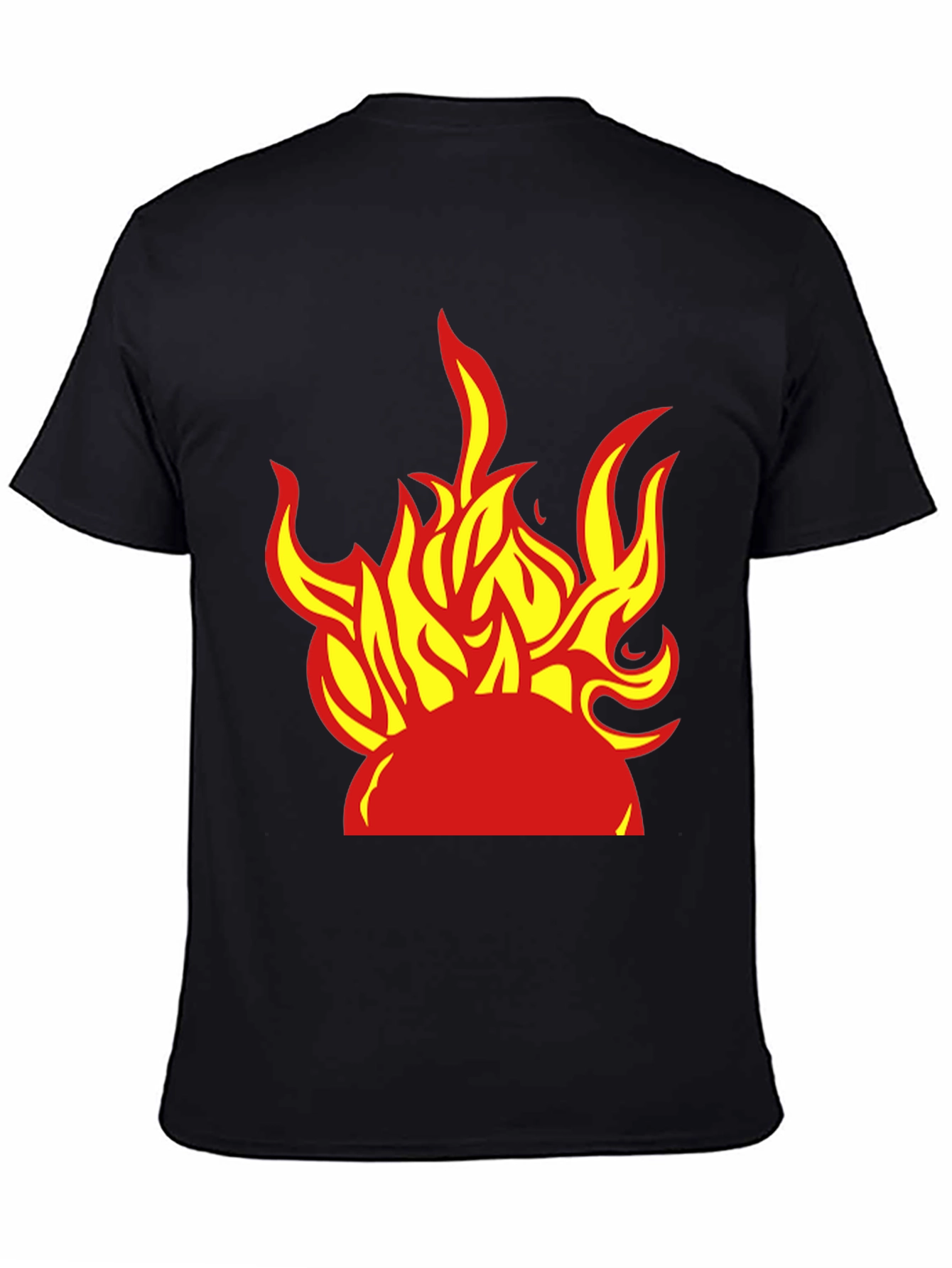 Fiery Graphic Tee - Bold Flame Design
