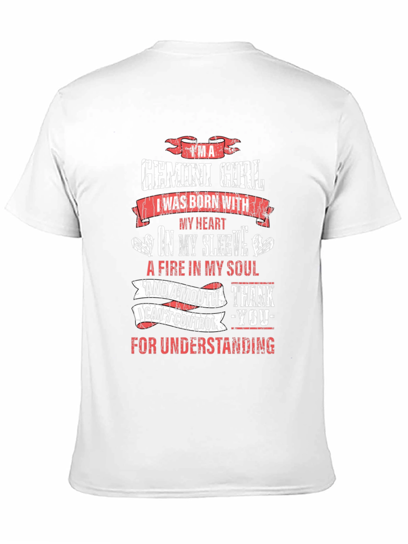 Gemini Girl T-Shirt: Born with Heart on Sleeve