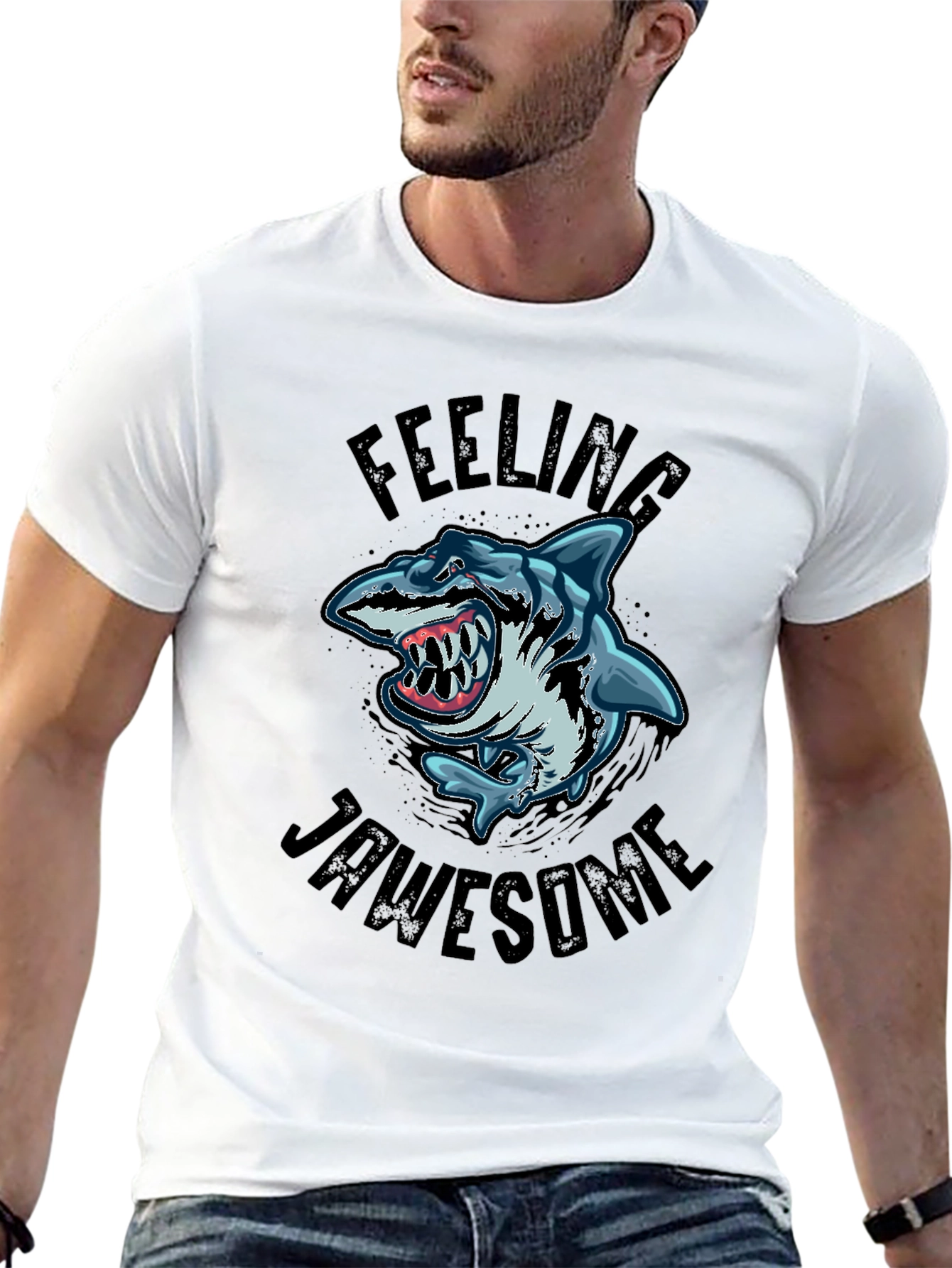 Jawsome Shark Graphic Tee - Black