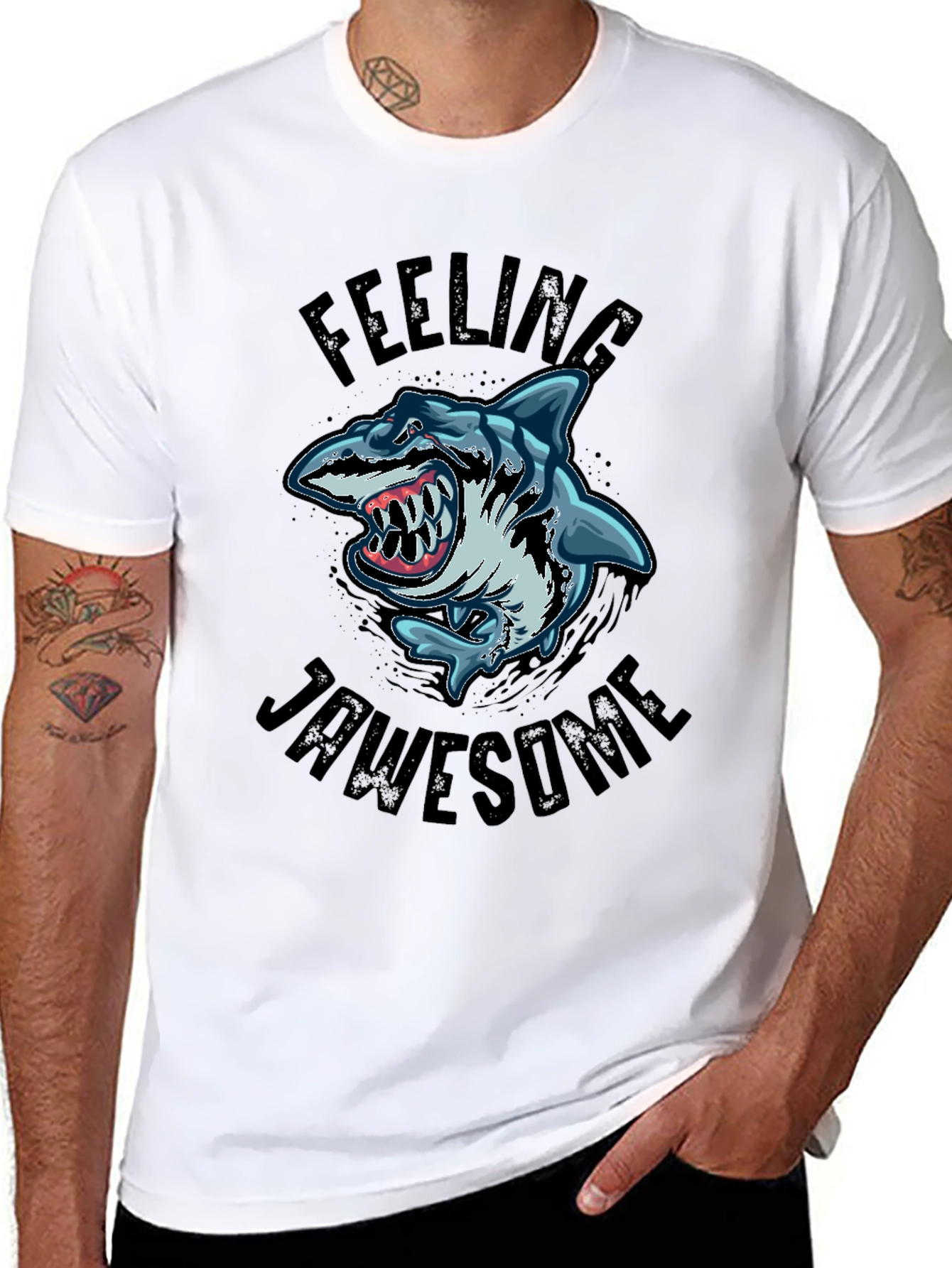 Jawsome Shark Graphic Tee - Black