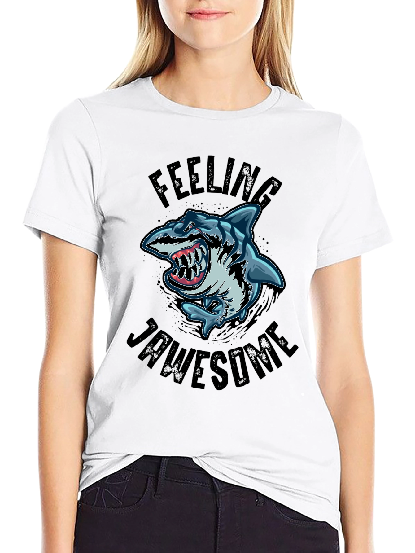 Jawsome Shark Graphic Tee - Black