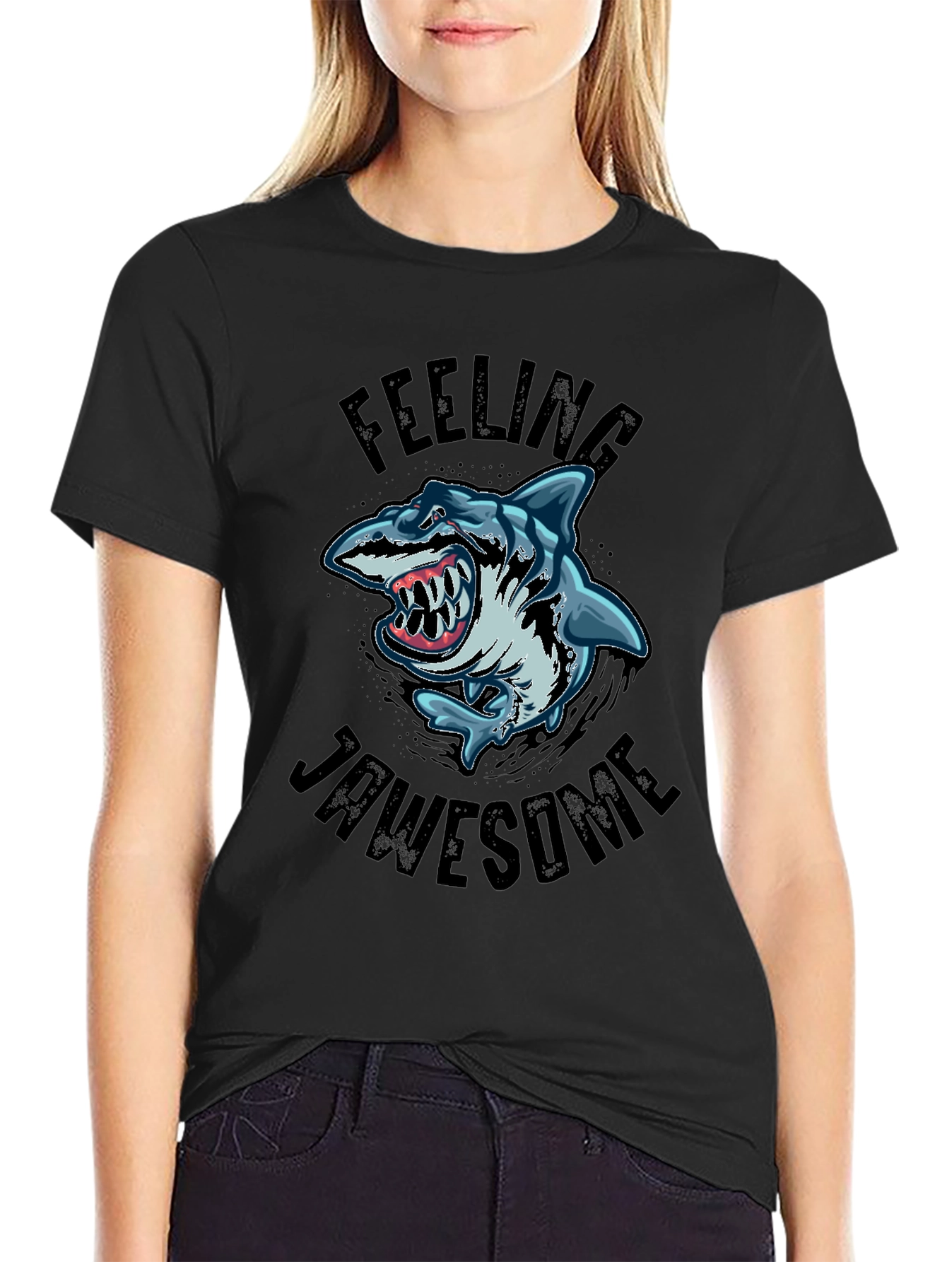 Jawsome Shark Graphic Tee - Black