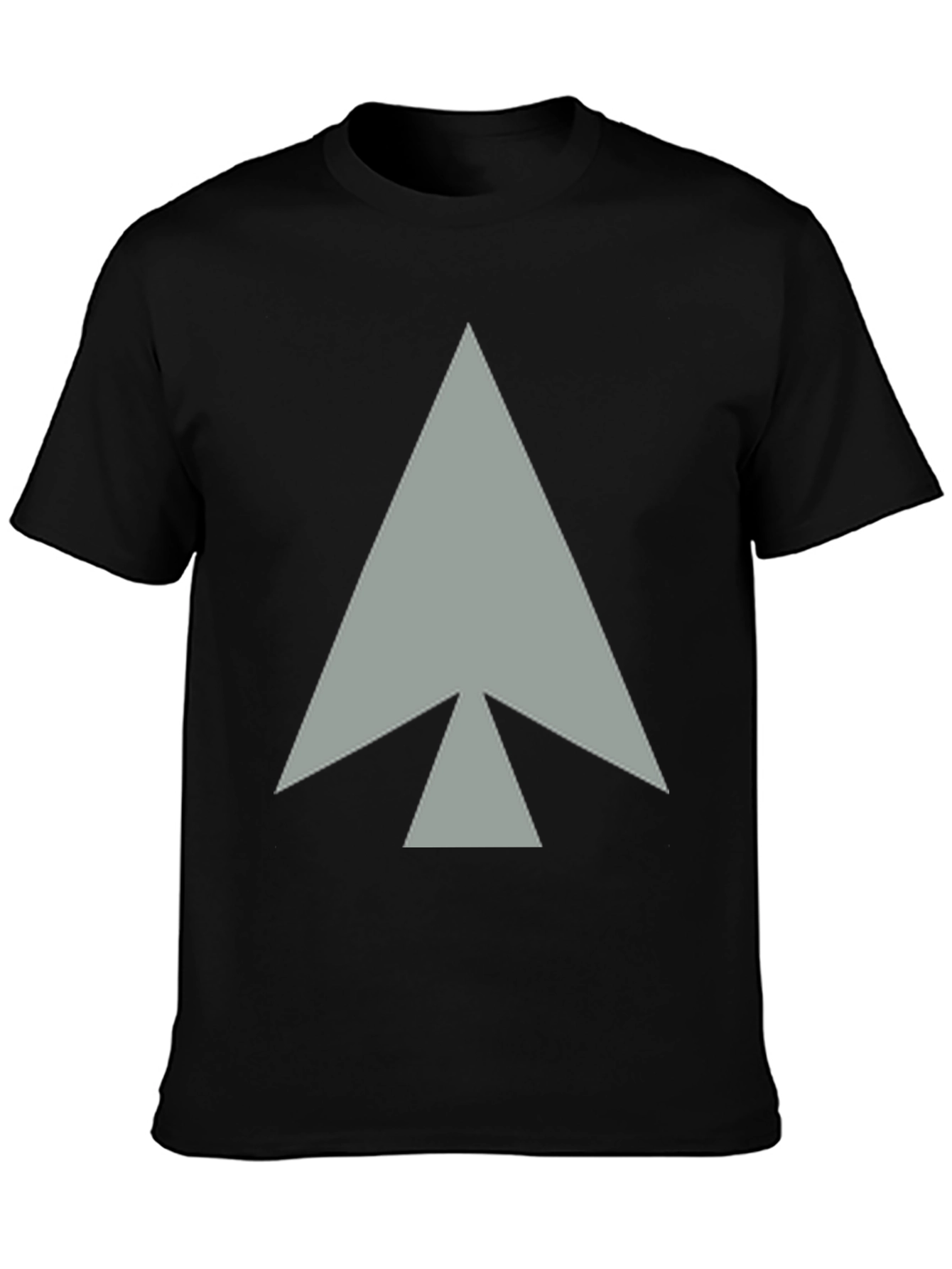 Spearhead Graphic Print Black Cotton T-Shirt