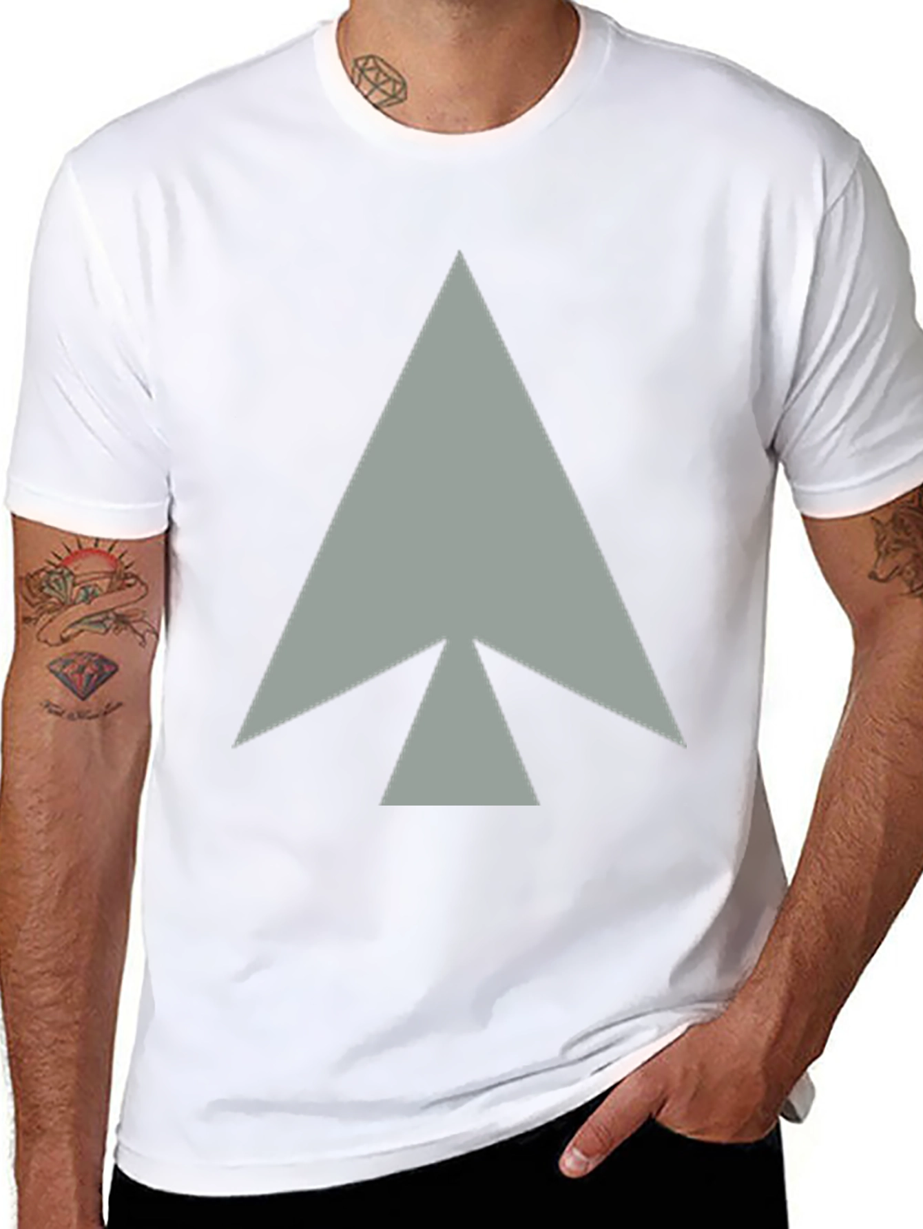 Spearhead Graphic Print Black Cotton T-Shirt