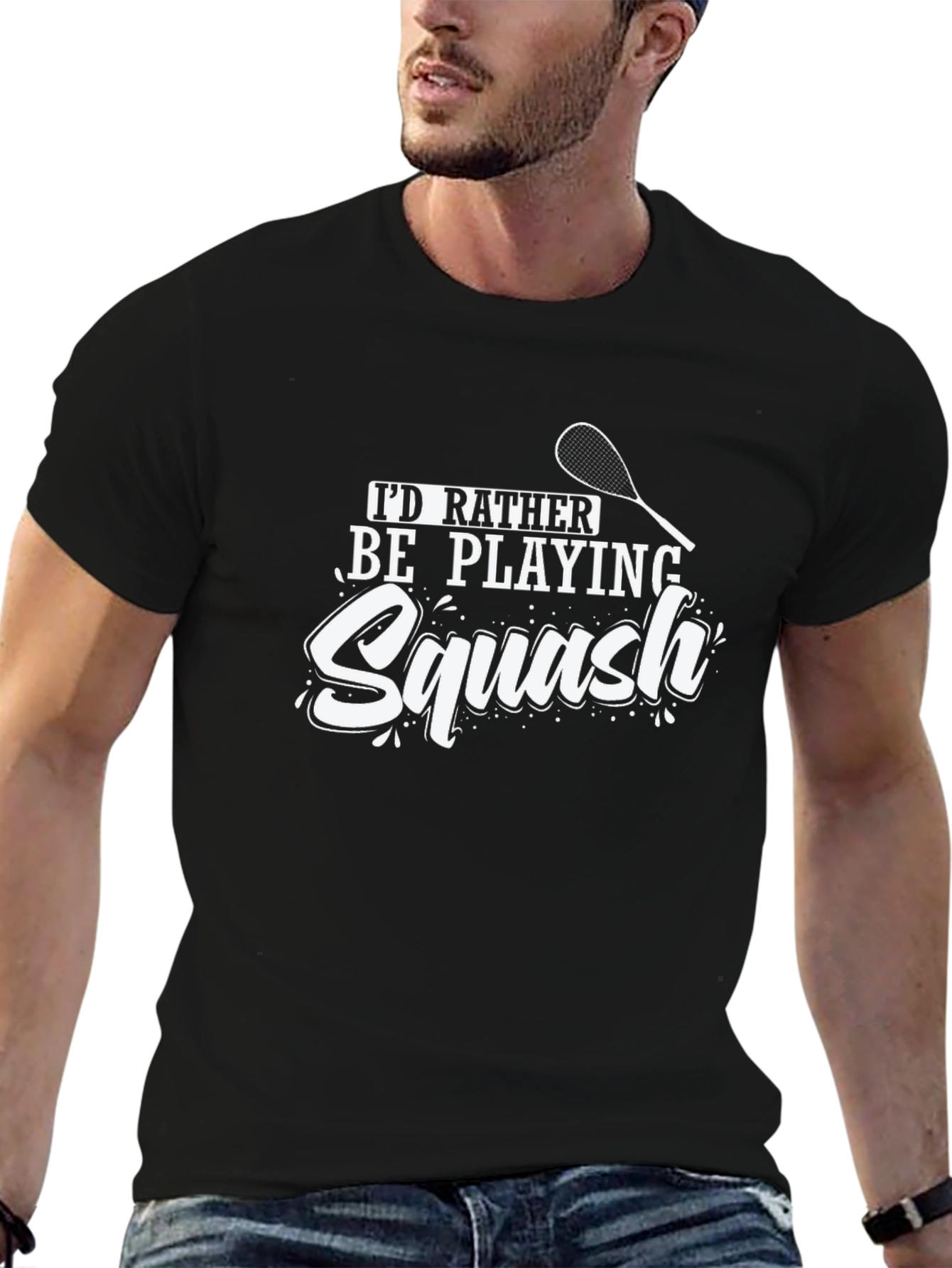 Squash Player T-Shirt - Id Rather Be Playing Squash