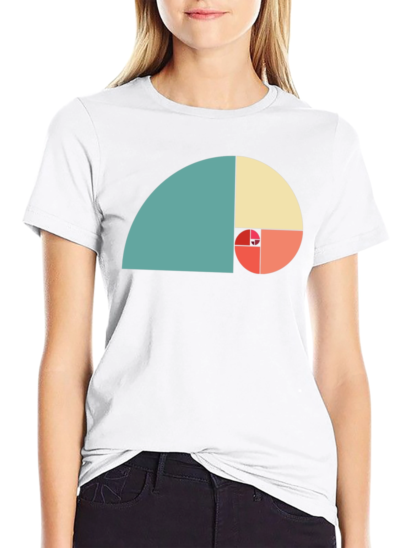 Golden Ratio Spiral Graphic Tee - Black