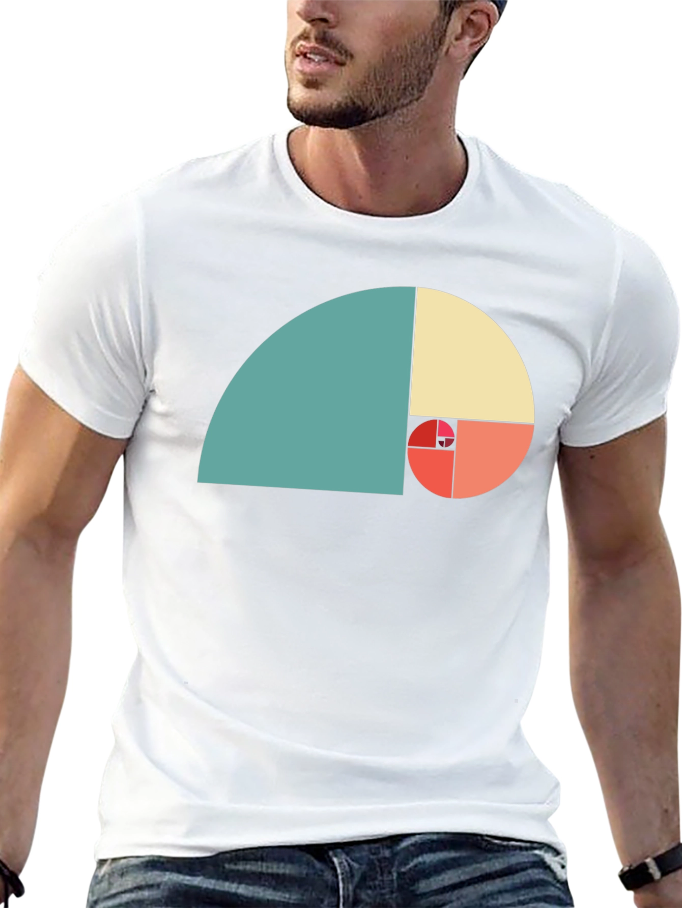 Golden Ratio Spiral Graphic Tee - Black
