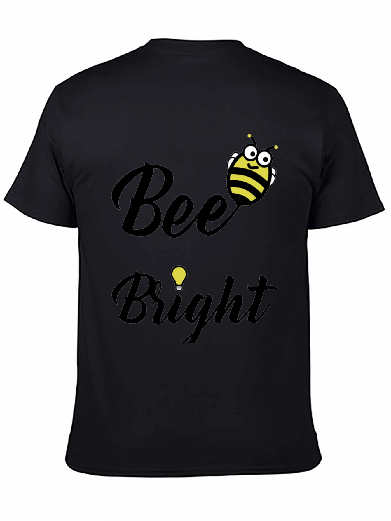 Bee Bright Graphic Tee - Black Cotton T-Shirt