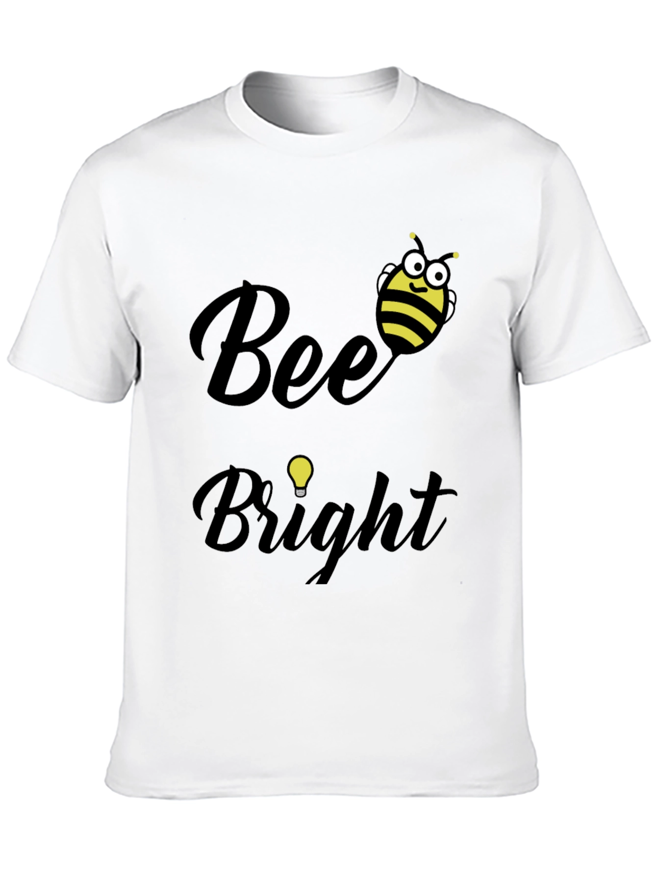Bee Bright Graphic Tee - Black Cotton T-Shirt
