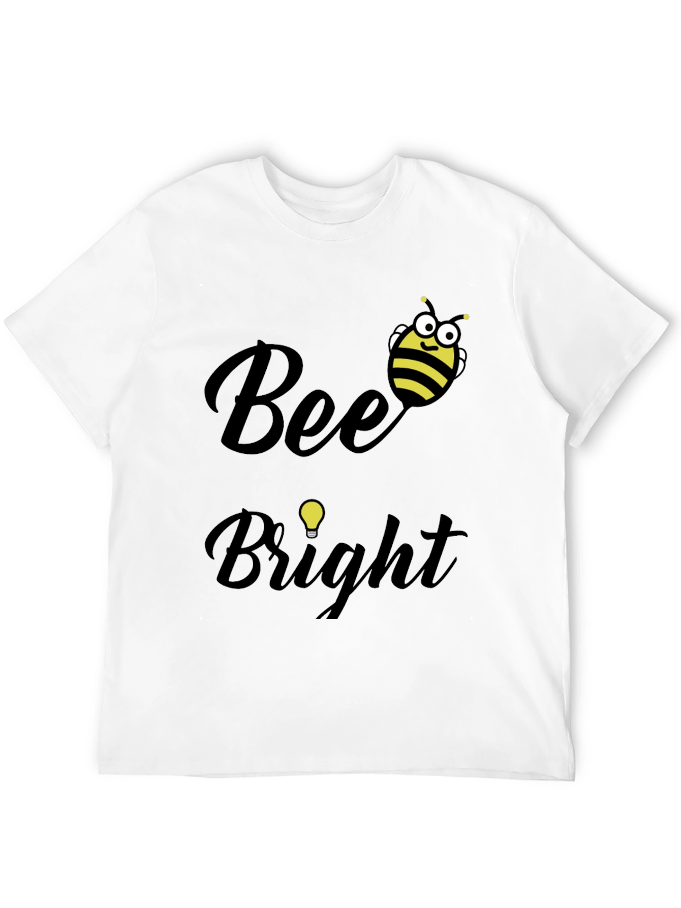 Bee Bright Graphic Tee - Black Cotton T-Shirt