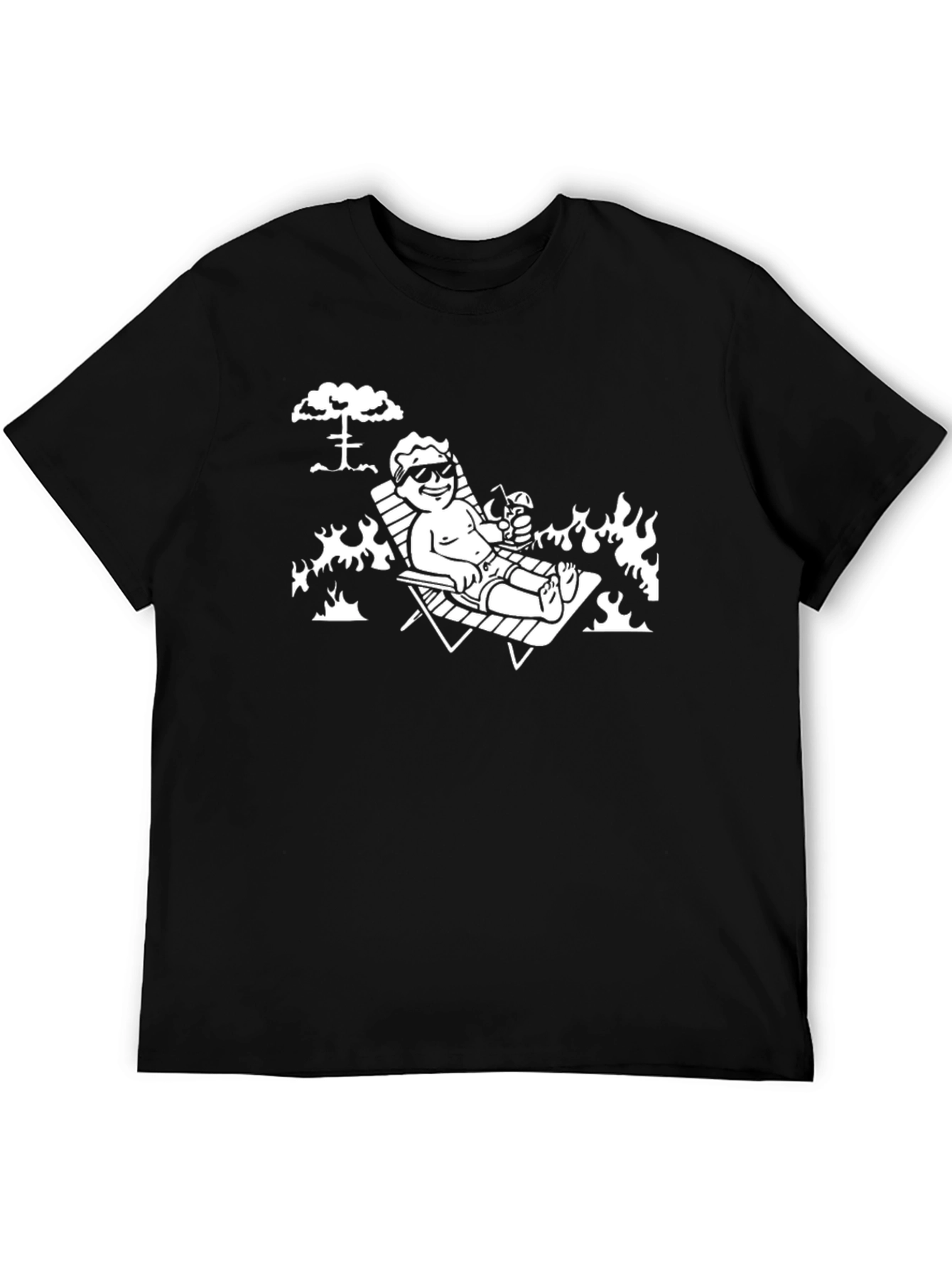 Fallout Vault Boy Relaxing T-Shirt - Black