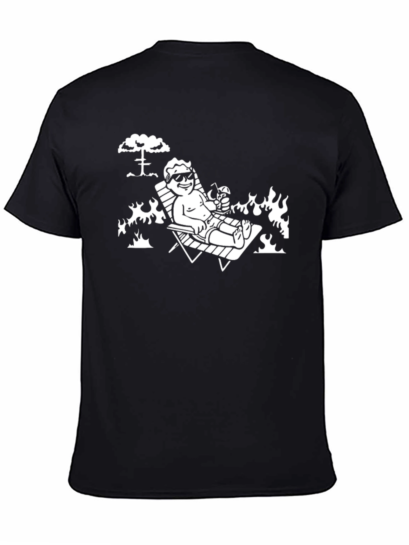 Fallout Vault Boy Relaxing T-Shirt - Black
