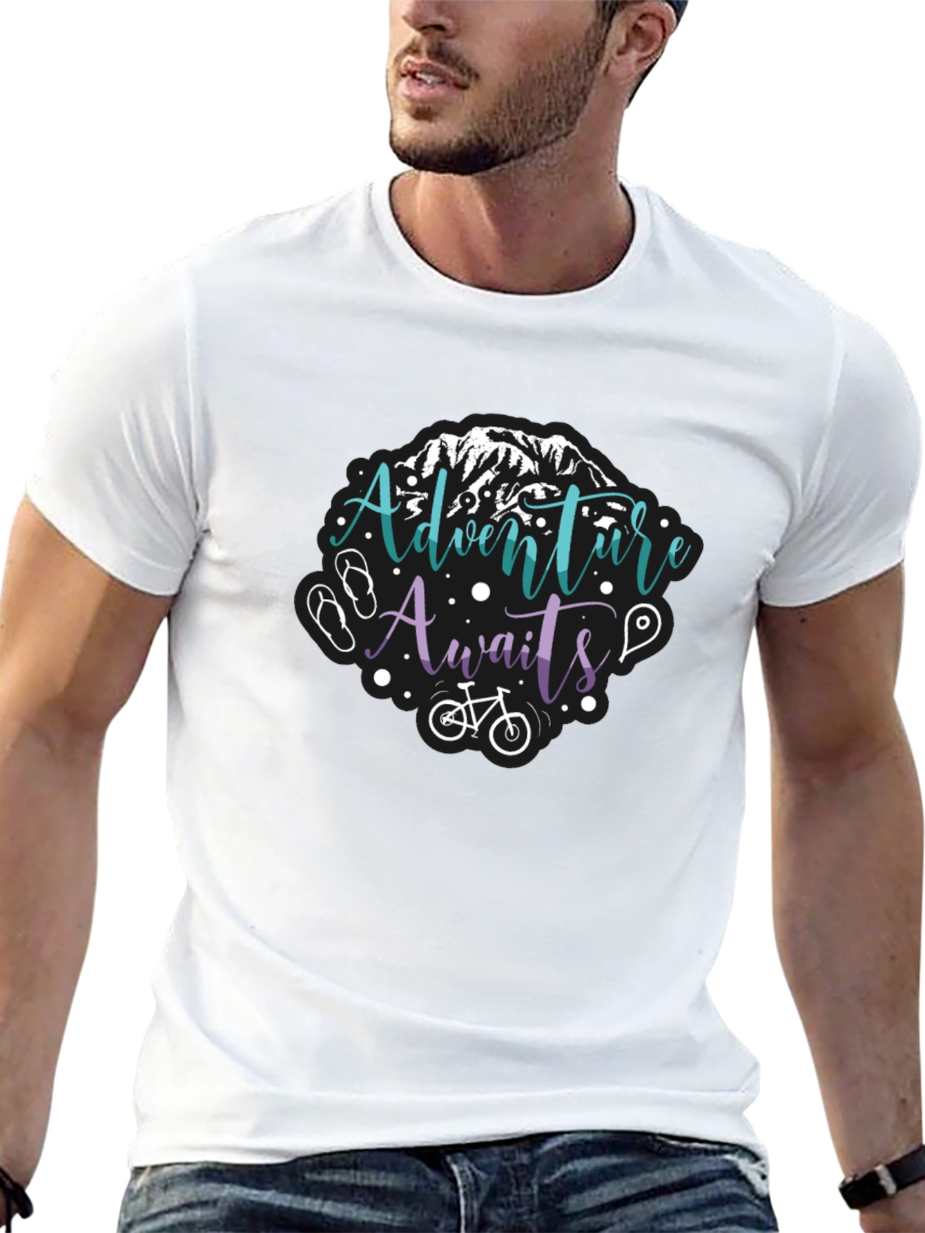 Adventure Awaits T-Shirt - Mountain Bike Graphic Tee