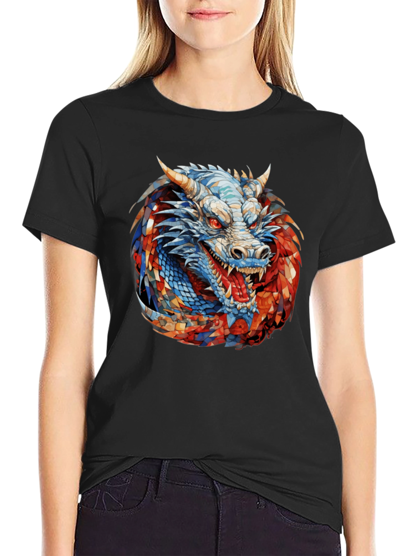 Dragon Graphic Black T-Shirt - Fierce & Bold Style