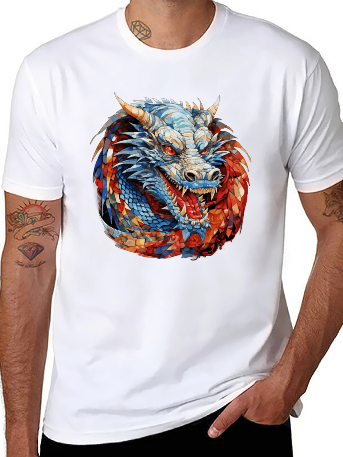 Dragon Graphic Black T-Shirt - Fierce & Bold Style
