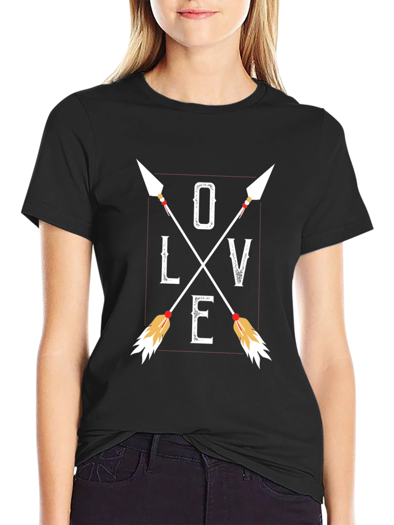 Love Arrows Graphic Tee - Black