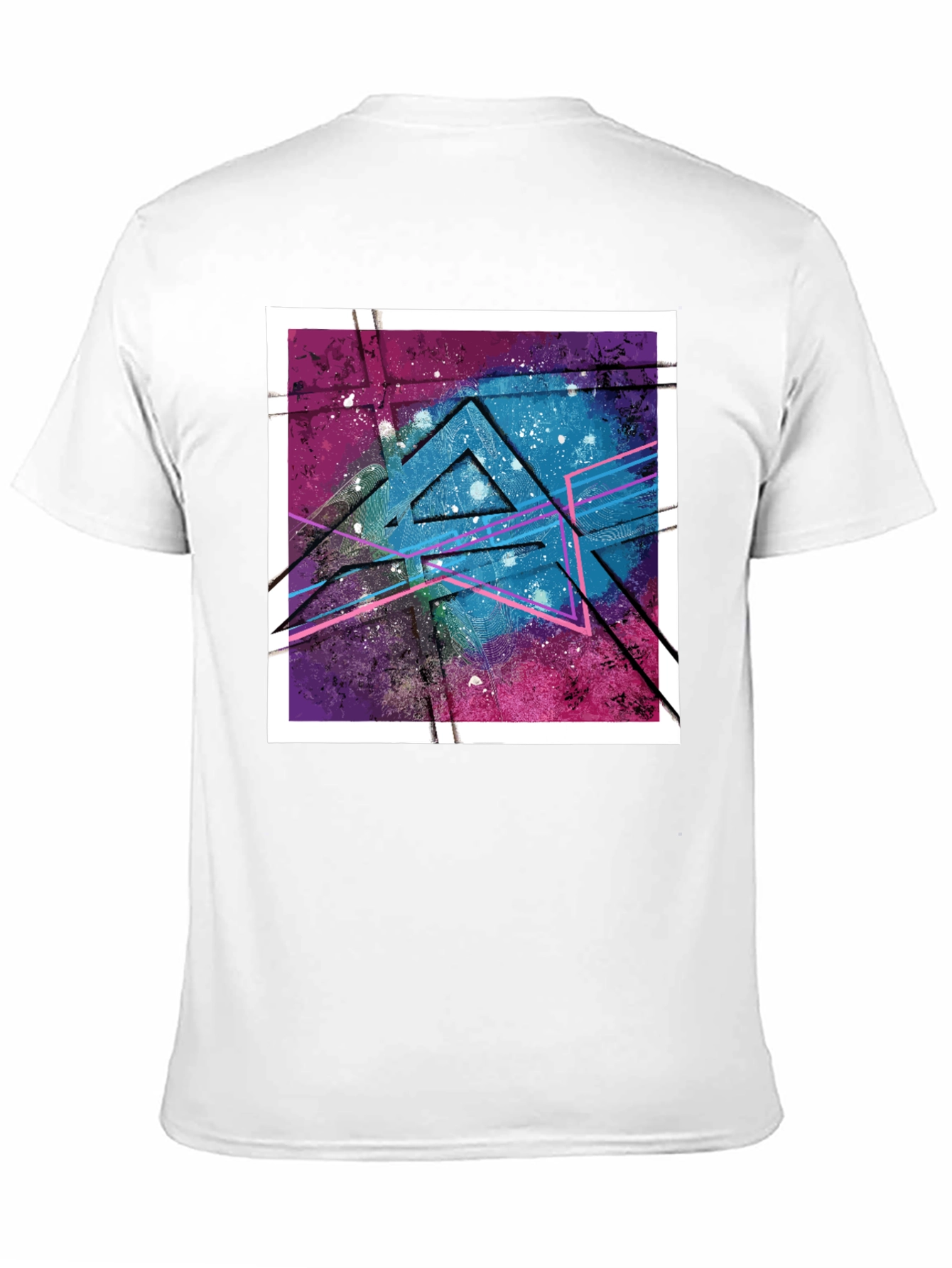 Geometric Galaxy Graphic Tee - Modern Streetwear Style