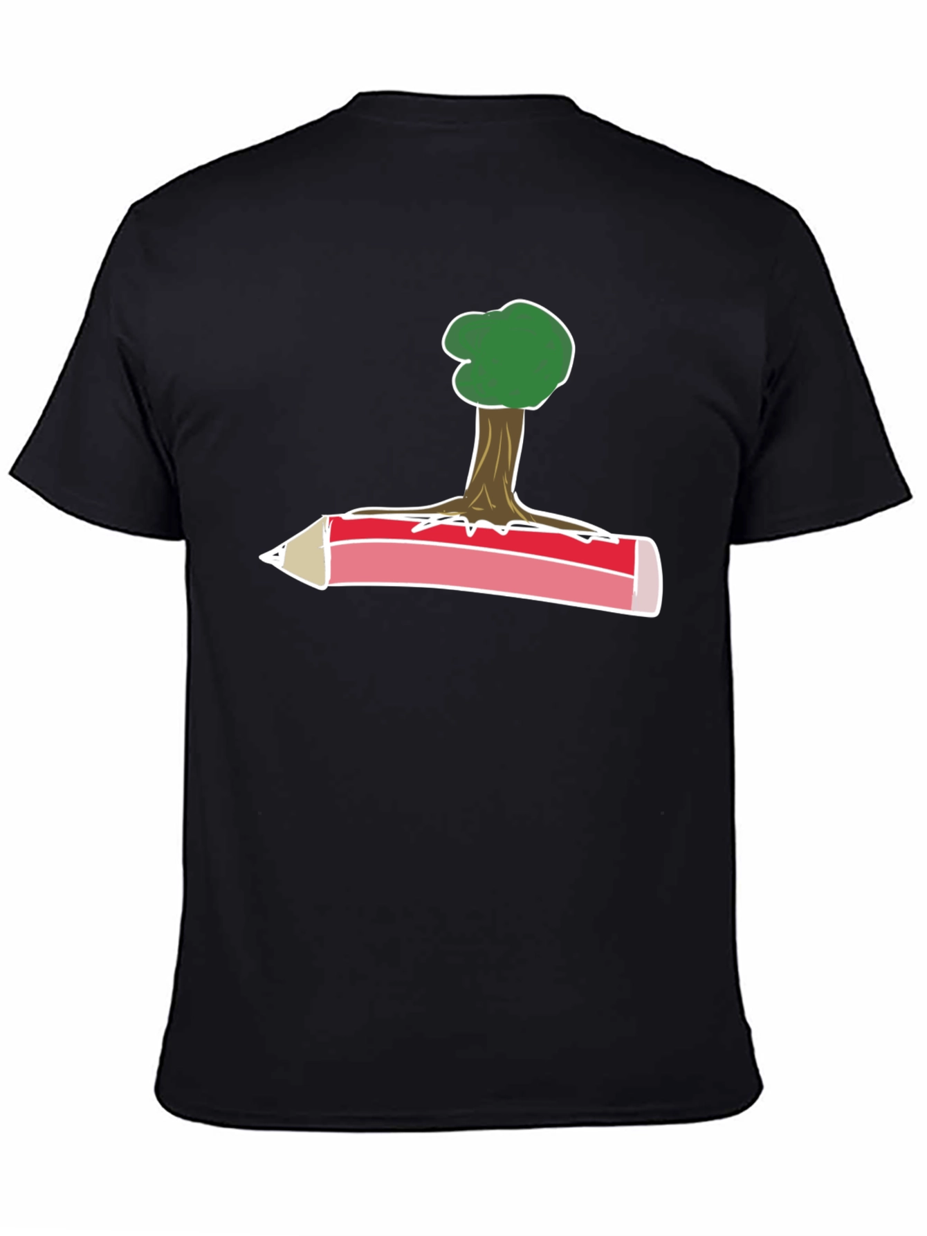 Tree & Pencil T-Shirt - Nature Inspired Tee