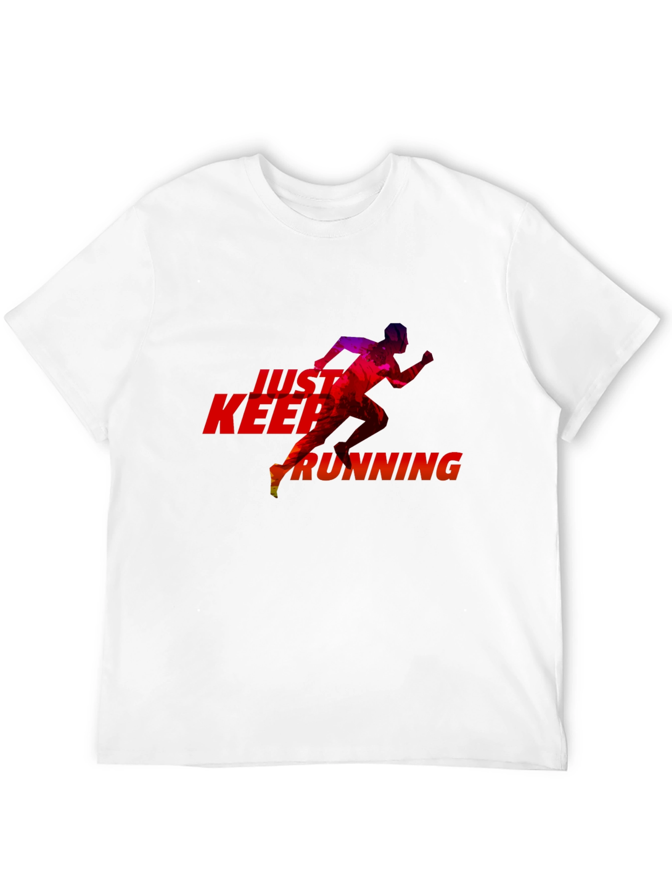 Just Keep Running Black Graphic Tee