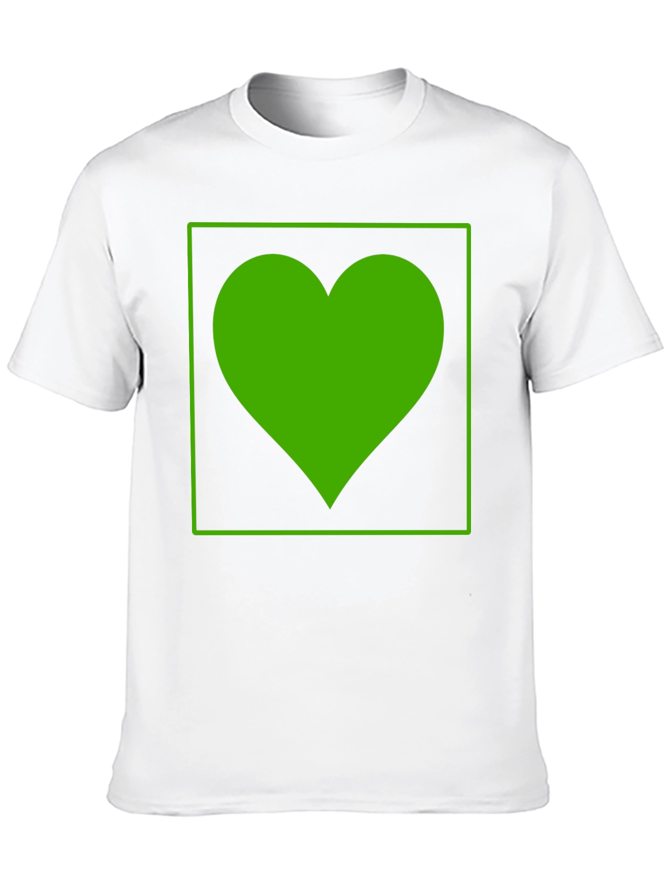Green Heart Graphic Black T-Shirt