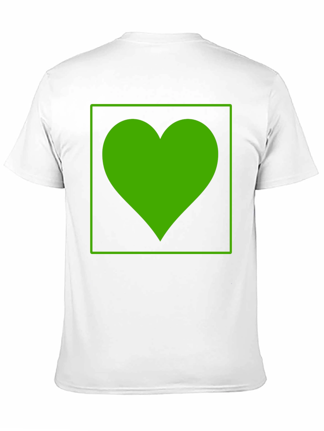 Green Heart Graphic Black T-Shirt