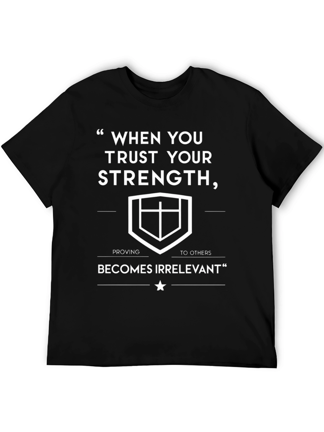 Trust Your Strength Black Graphic Tee