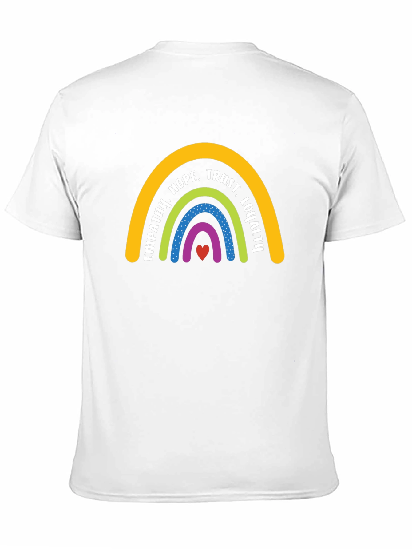 Empathy Rainbow Graphic Tee - Black Casual T-Shirt