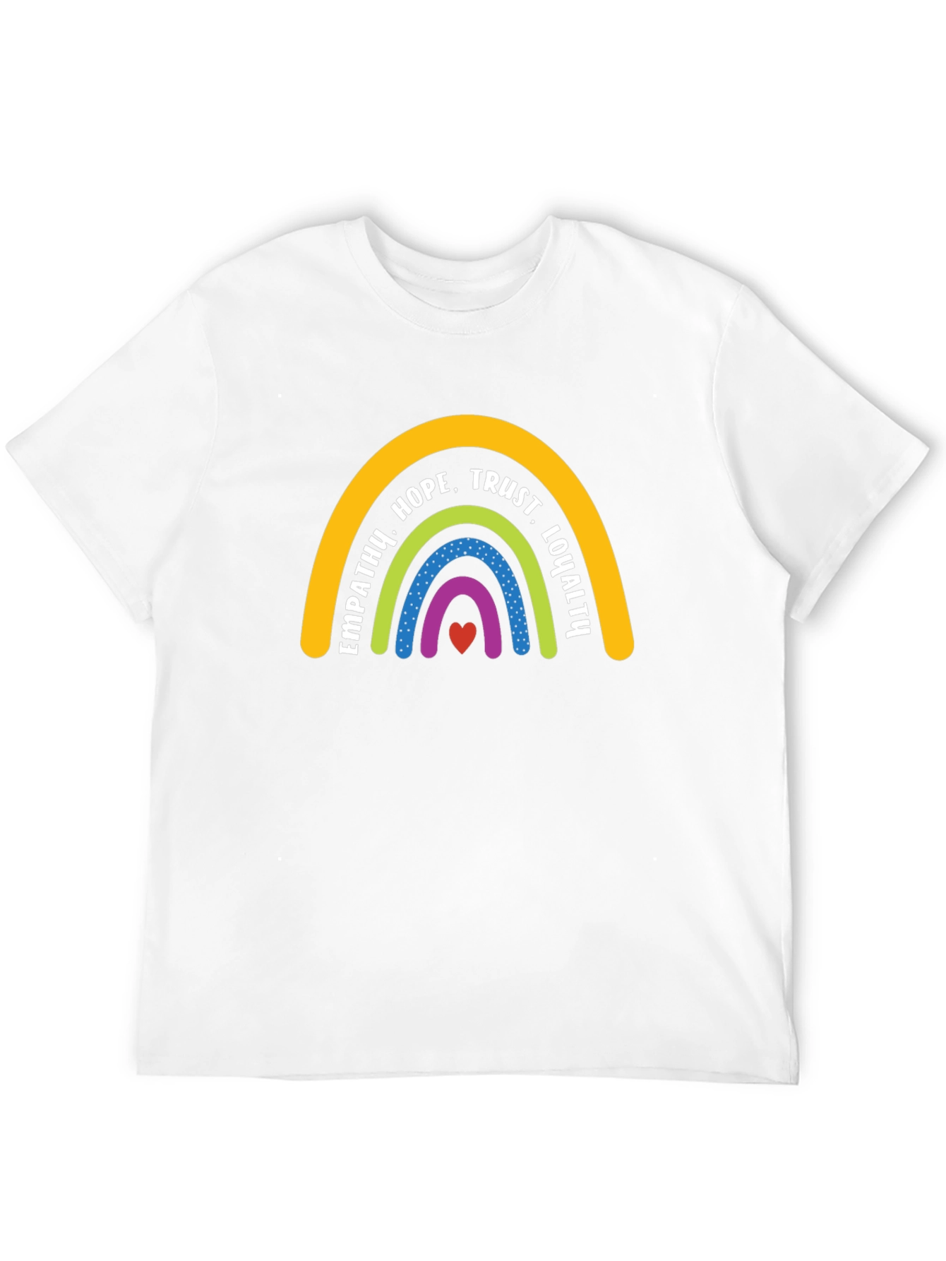 Empathy Rainbow Graphic Tee - Black Casual T-Shirt