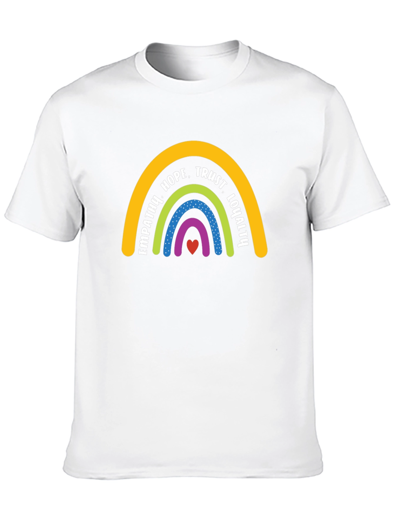 Empathy Rainbow Graphic Tee - Black Casual T-Shirt