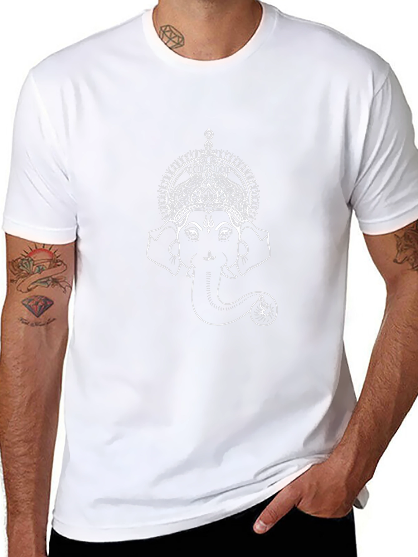 Ganesha Graphic Tee - Stylish Black Cotton T-Shirt