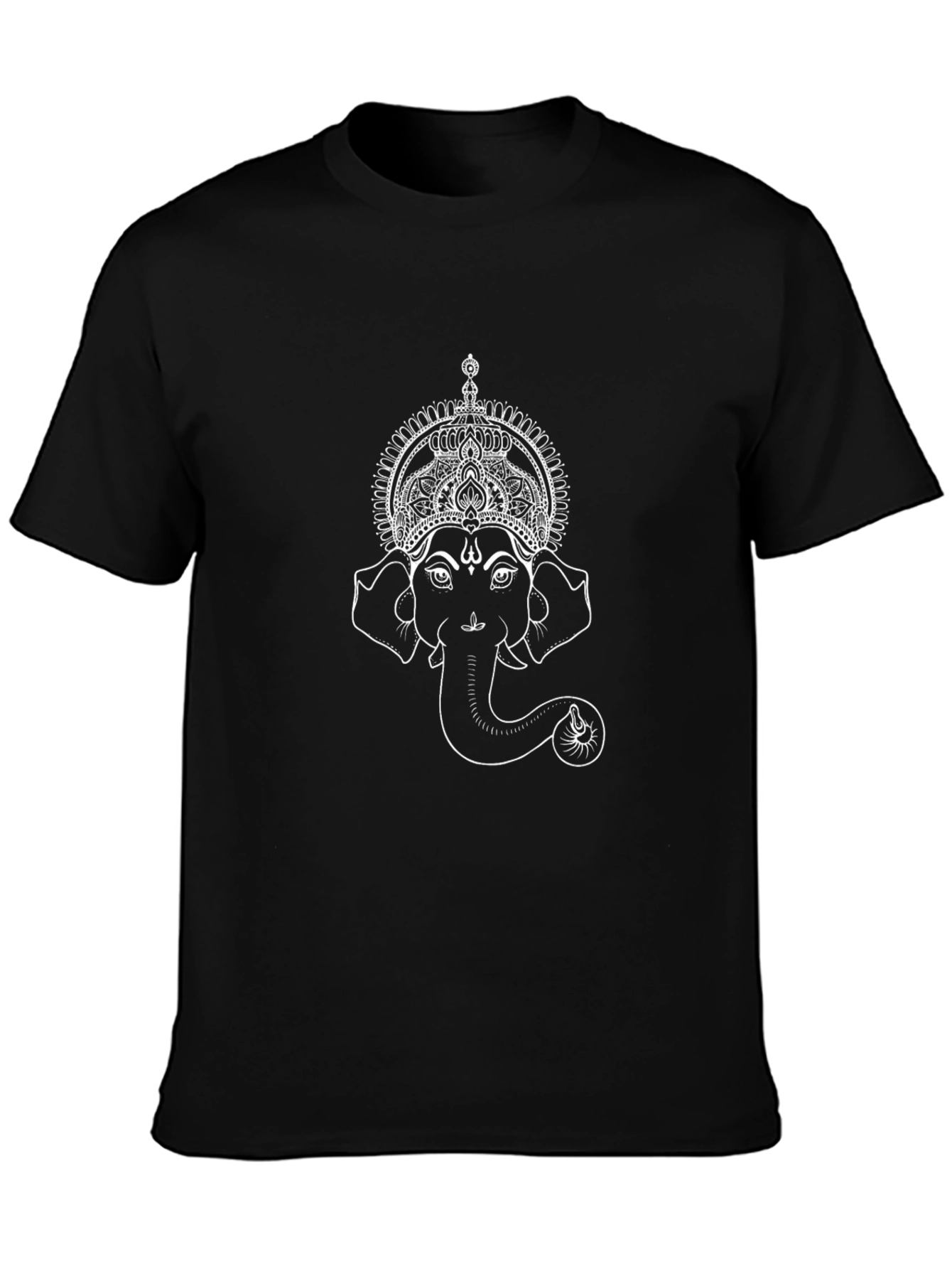 Ganesha Graphic Tee - Stylish Black Cotton T-Shirt
