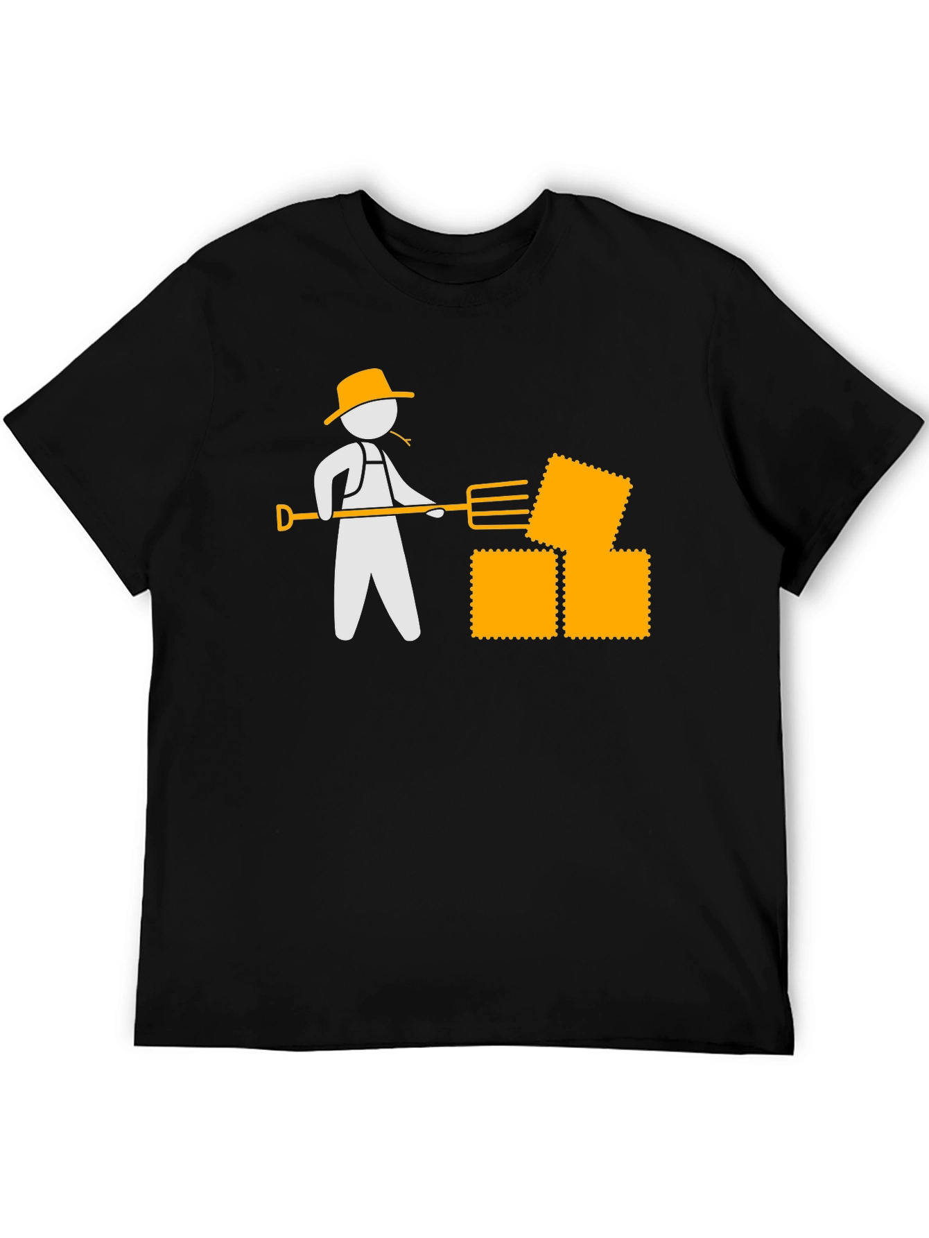 Farmer Graphic Black T-Shirt