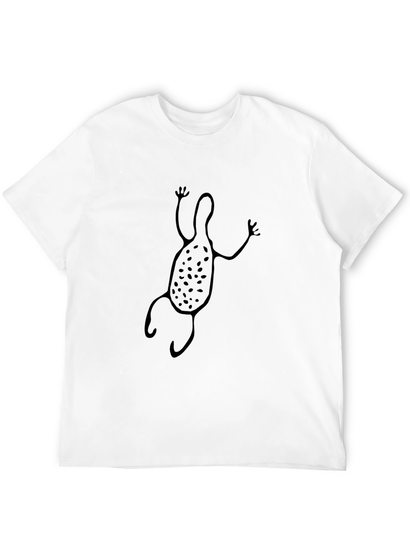 Abstract Petroglyph Graphic Black T-Shirt