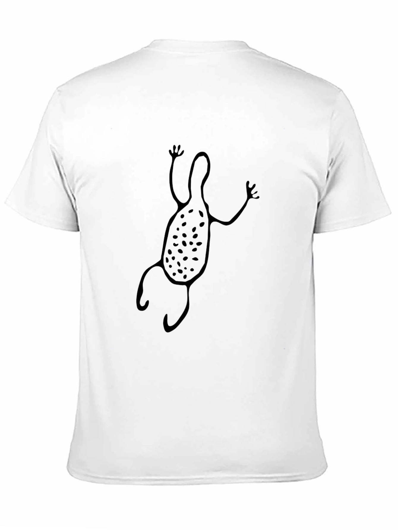 Abstract Petroglyph Graphic Black T-Shirt