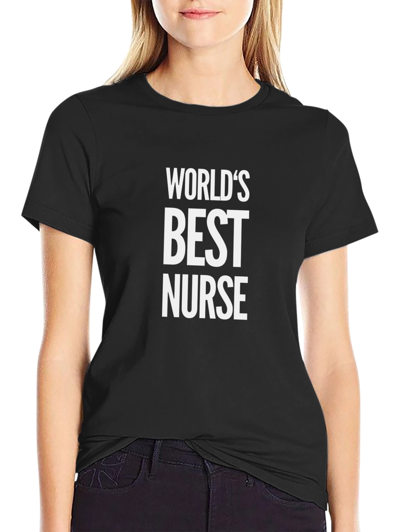Worlds Best Nurse T-Shirt - Black