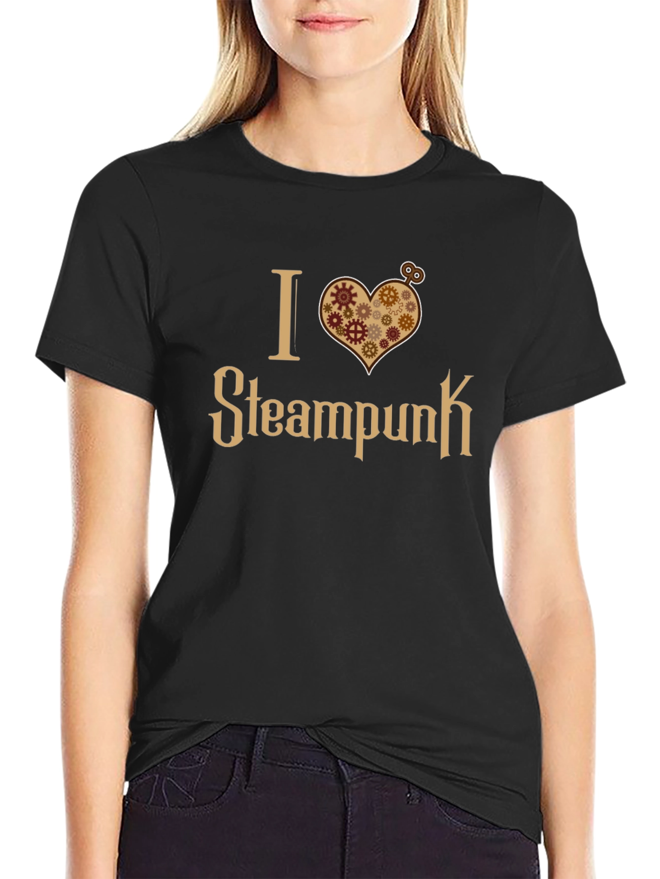 I Heart Steampunk T-Shirt - Gear Design Novelty Tee