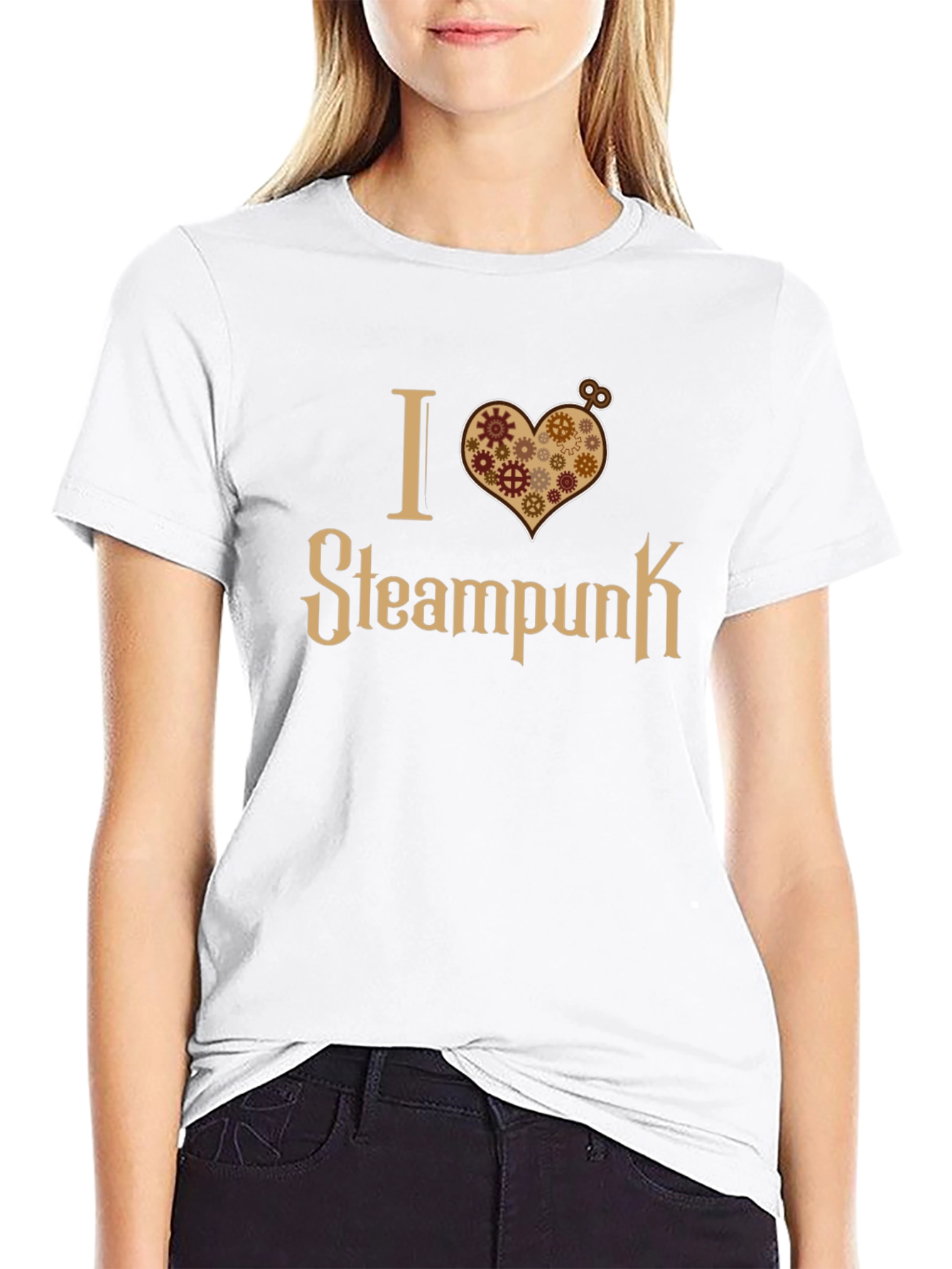 I Heart Steampunk T-Shirt - Gear Design Novelty Tee