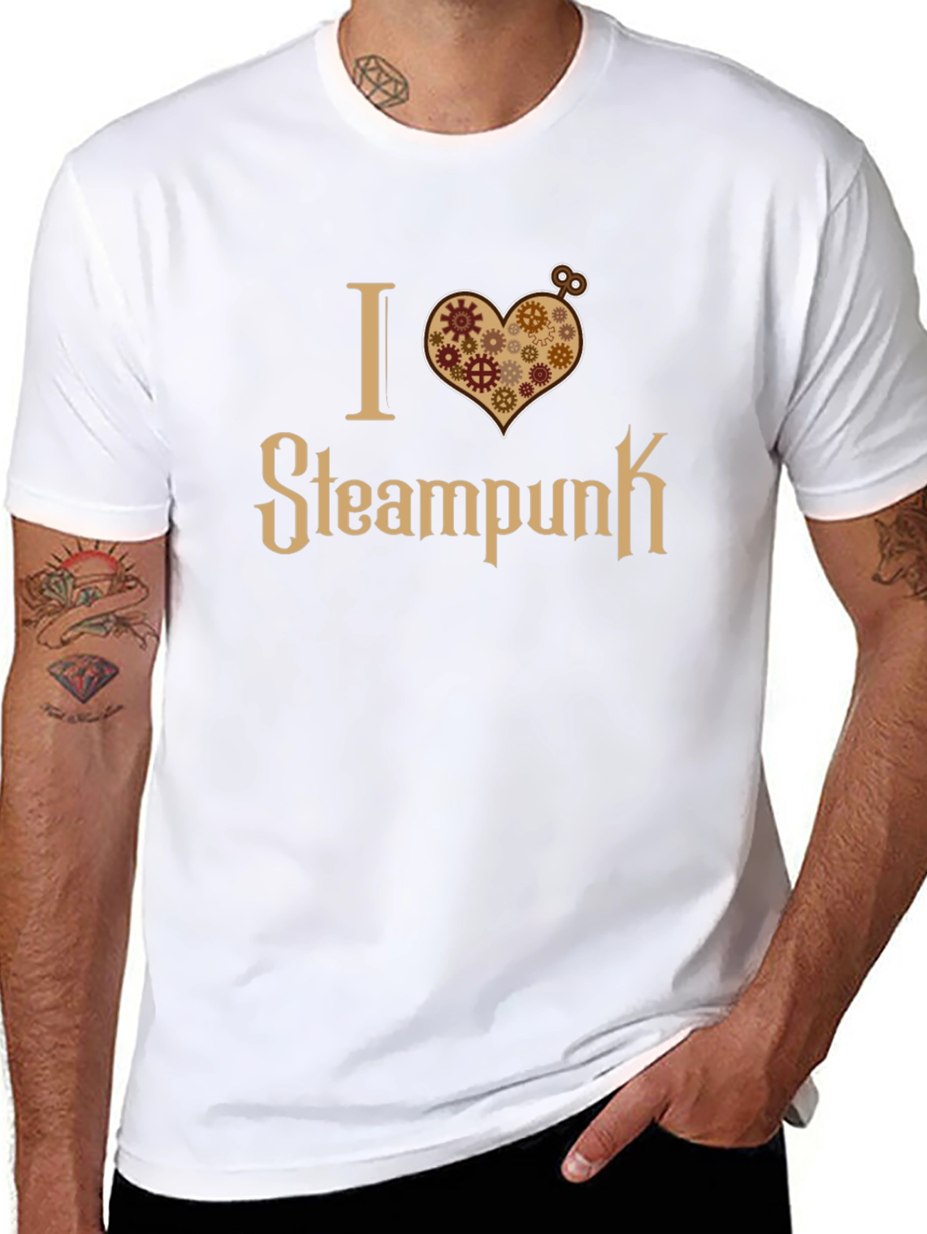 I Heart Steampunk T-Shirt - Gear Design Novelty Tee